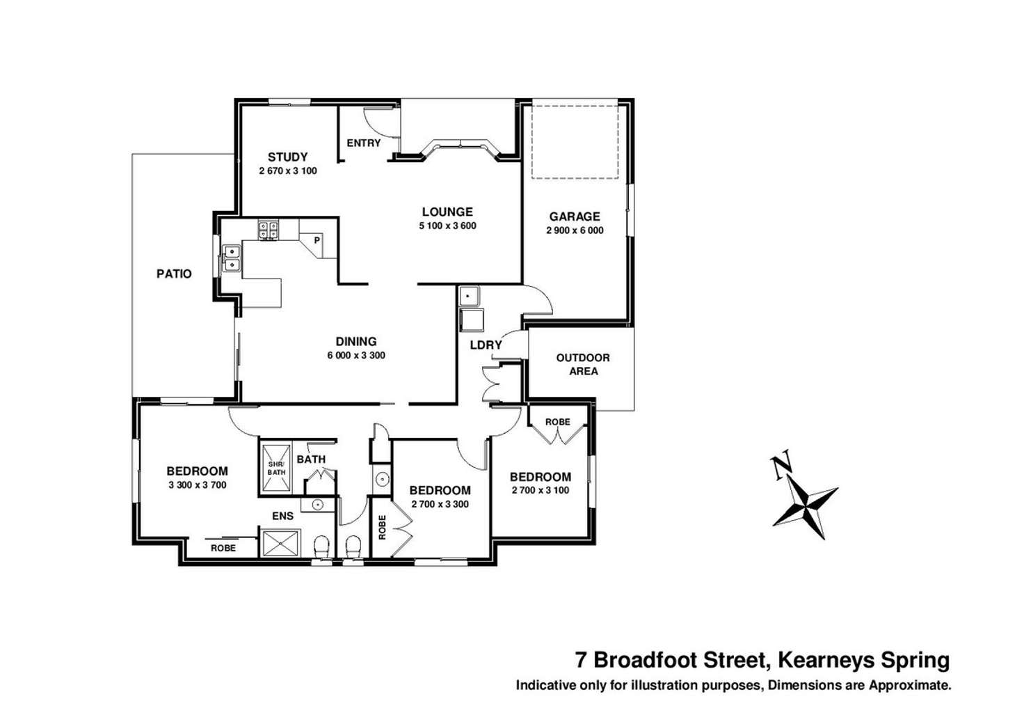 Floorplan of Homely house listing, 7 Broadfoot Street, Kearneys Spring QLD 4350