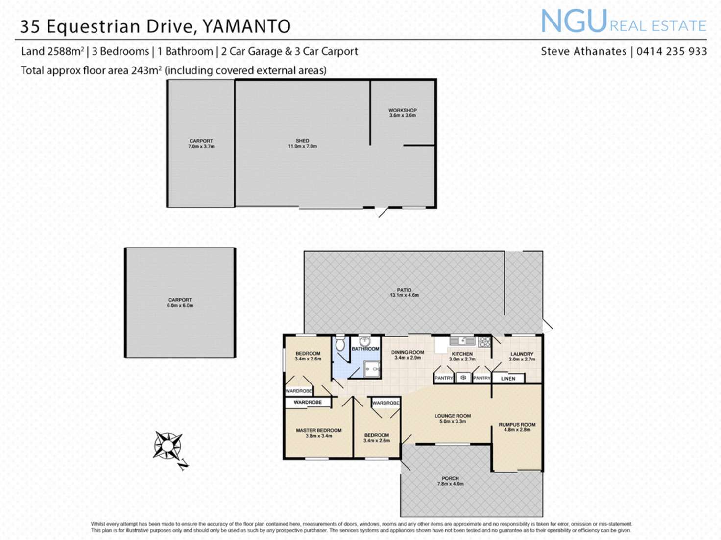 Floorplan of Homely house listing, 35 Equestrian Drive, Yamanto QLD 4305