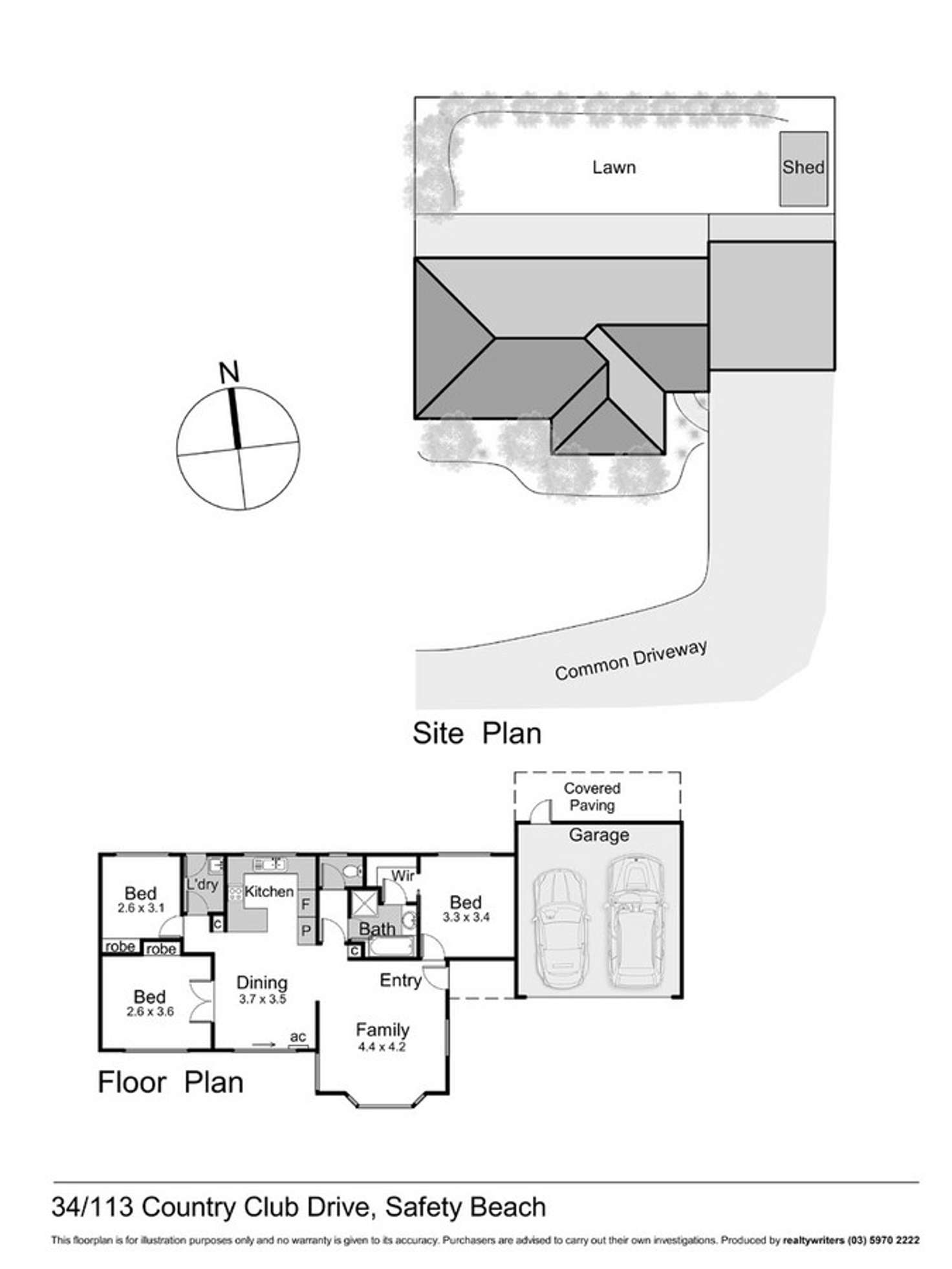 Floorplan of Homely house listing, 34/113 Country Club Drive, Safety Beach VIC 3936