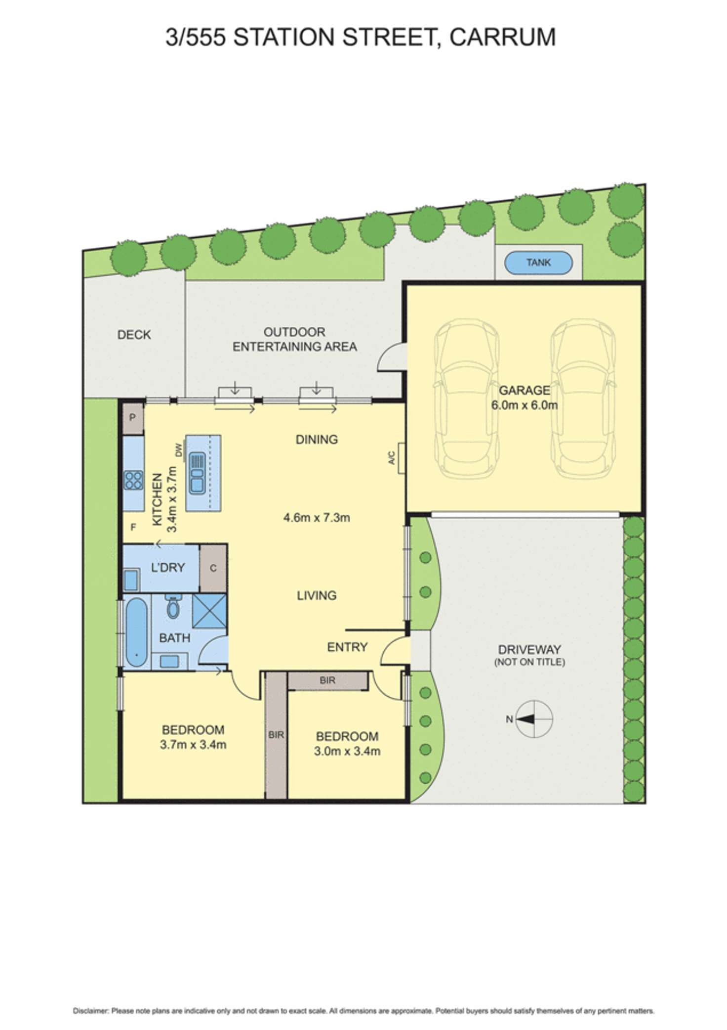 Floorplan of Homely unit listing, 3/555 Station Street, Carrum VIC 3197