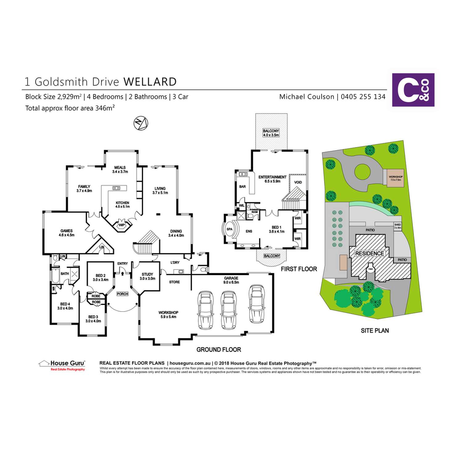 Floorplan of Homely house listing, 1 Goldsmith Drive, Wellard WA 6170