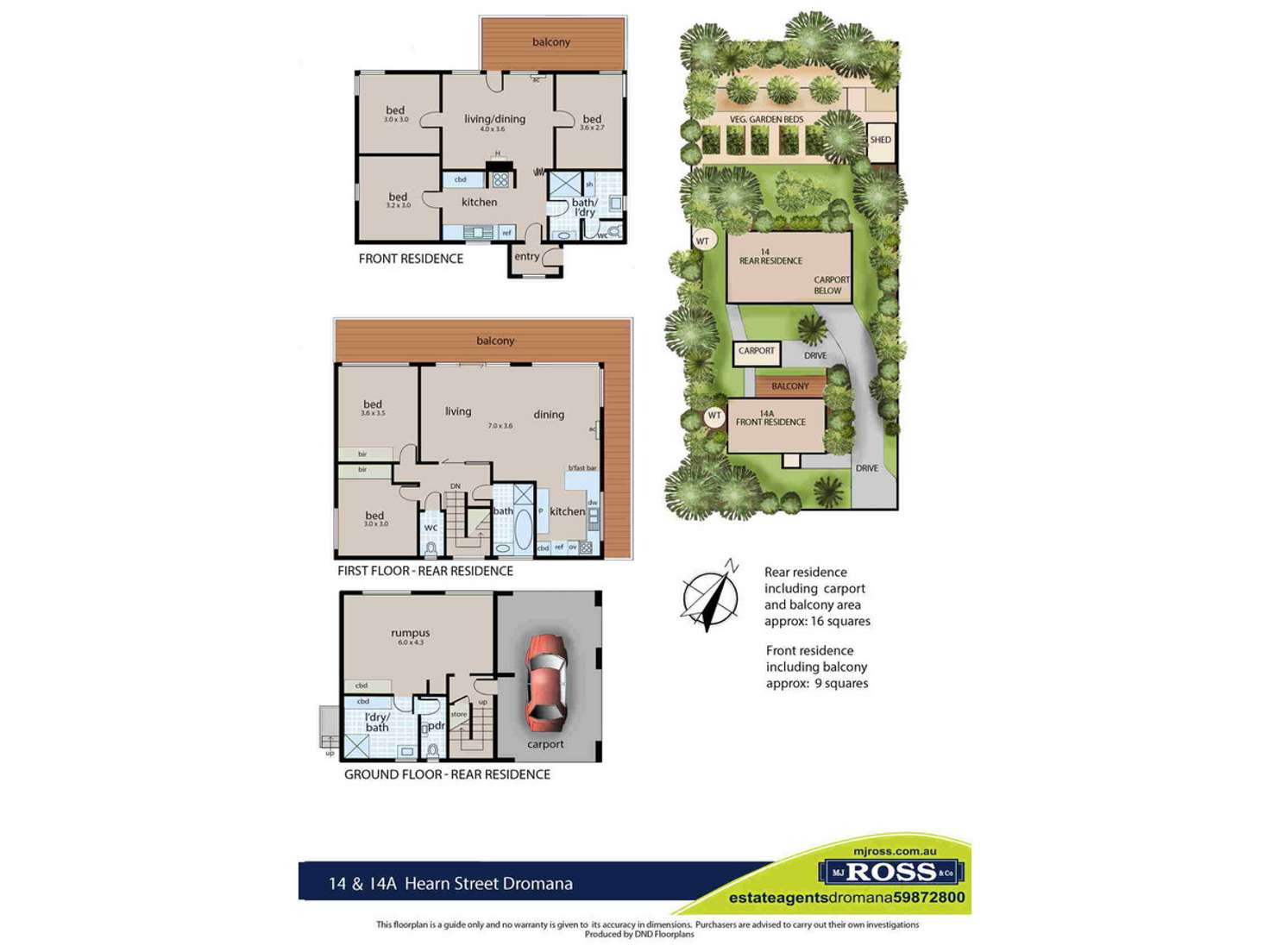 Floorplan of Homely house listing, 14 & 14a Hearn Street, Dromana VIC 3936