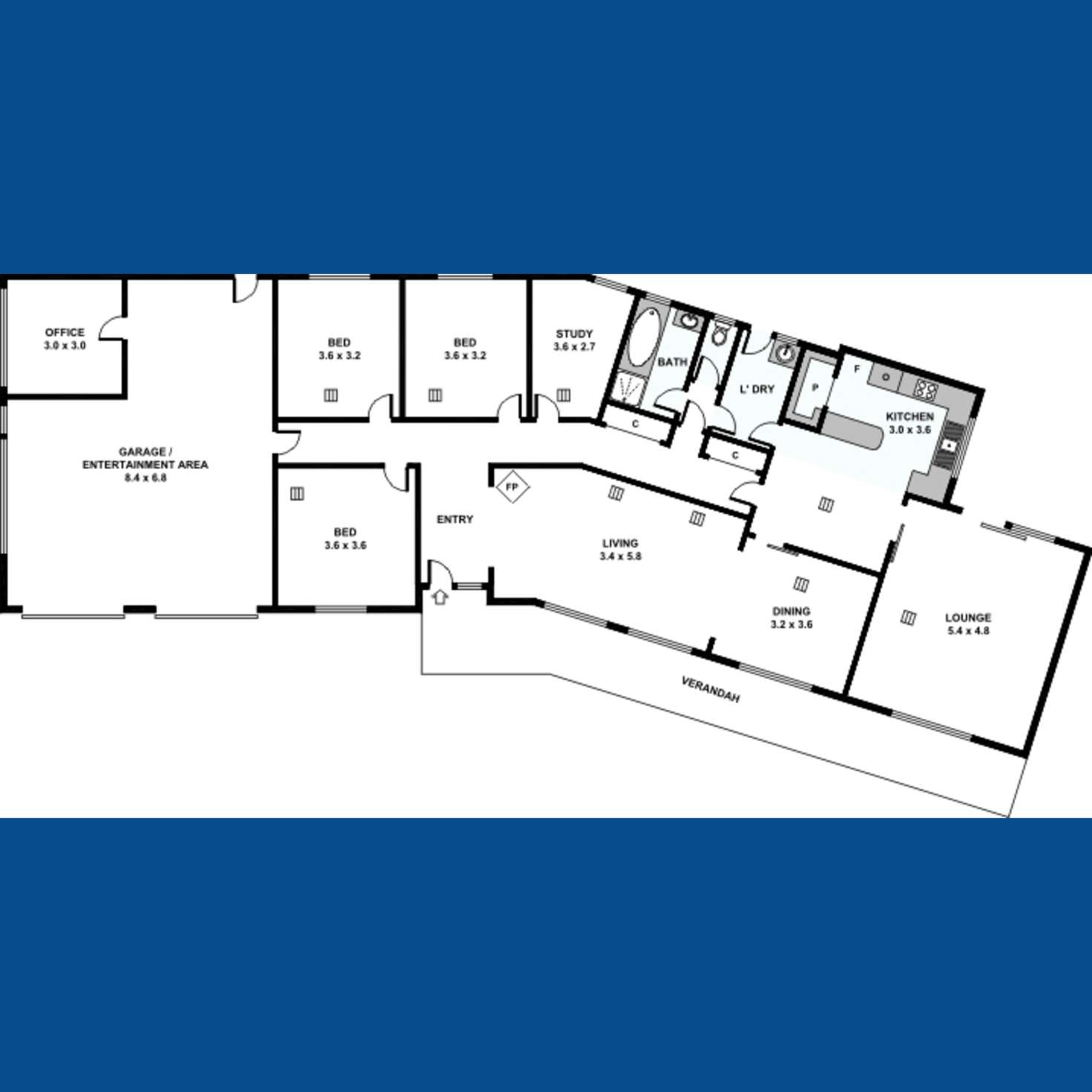 Floorplan of Homely lifestyle listing, 446 Riverview Road, Hilltown Viaduct, Clare SA 5453