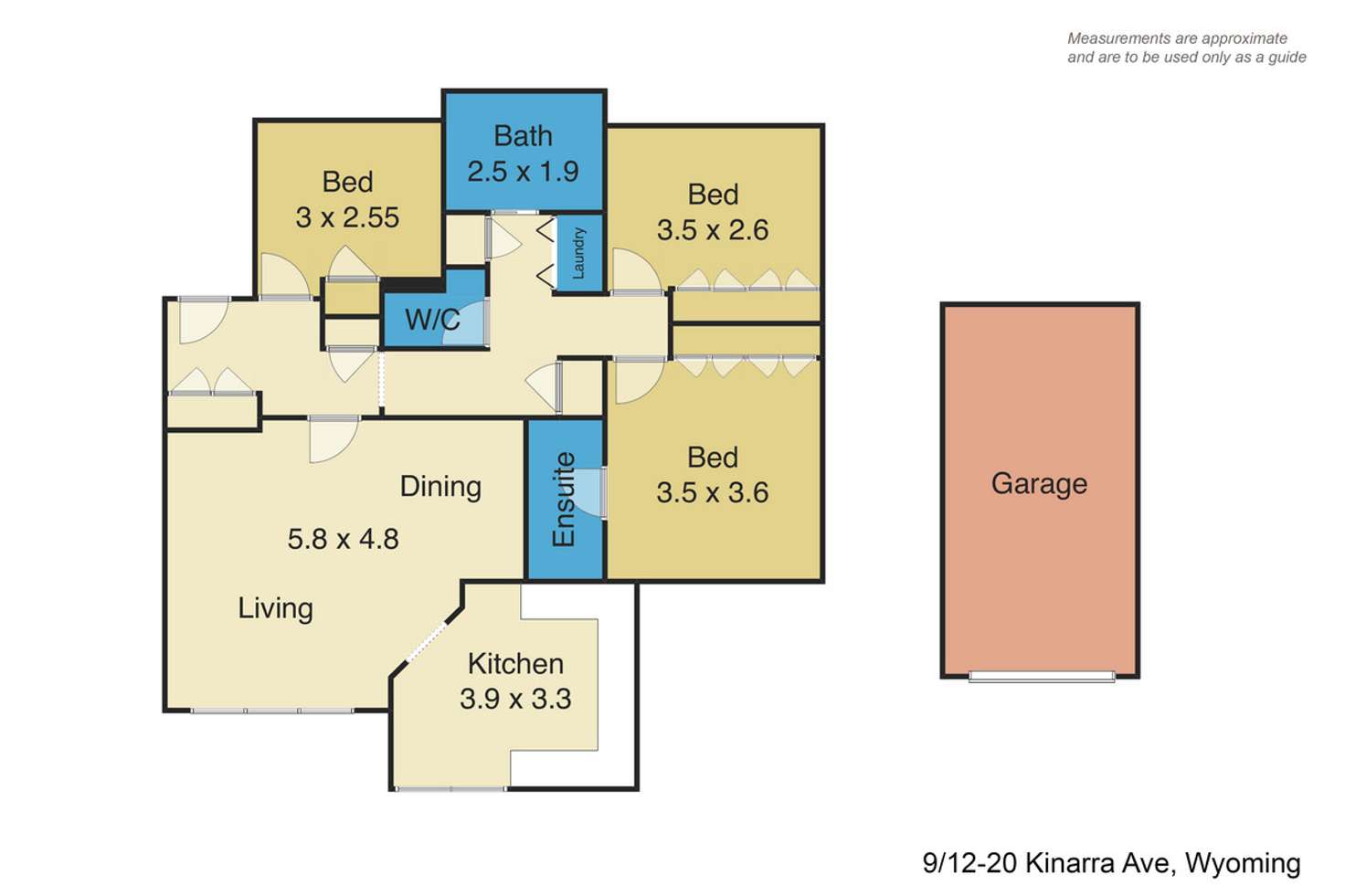 Floorplan of Homely apartment listing, 9/12-20 Kinarra Avenue, Wyoming NSW 2250