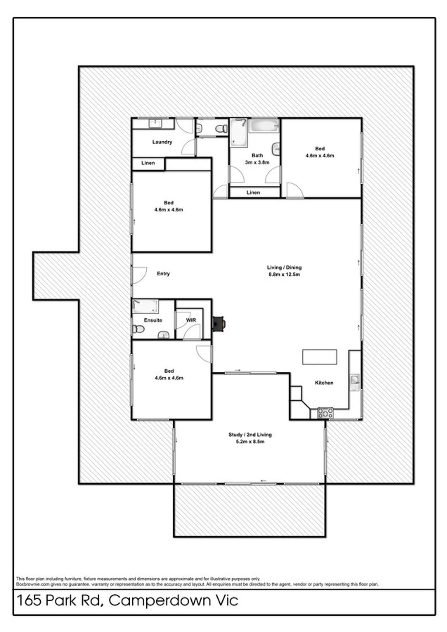 Floorplan of Homely house listing, 165 Park Road, Camperdown VIC 3260