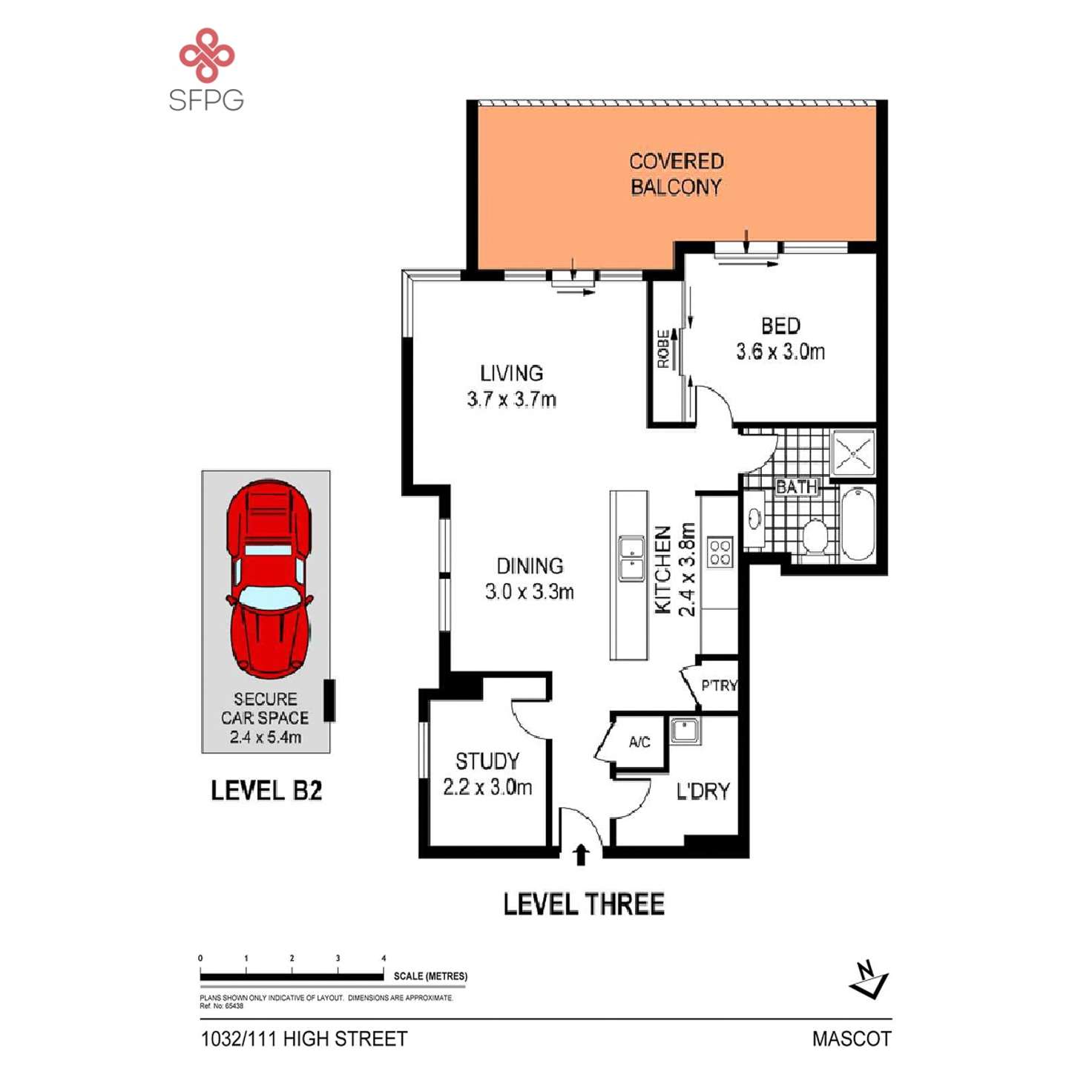 Floorplan of Homely apartment listing, 1032/111 High Street, Mascot NSW 2020