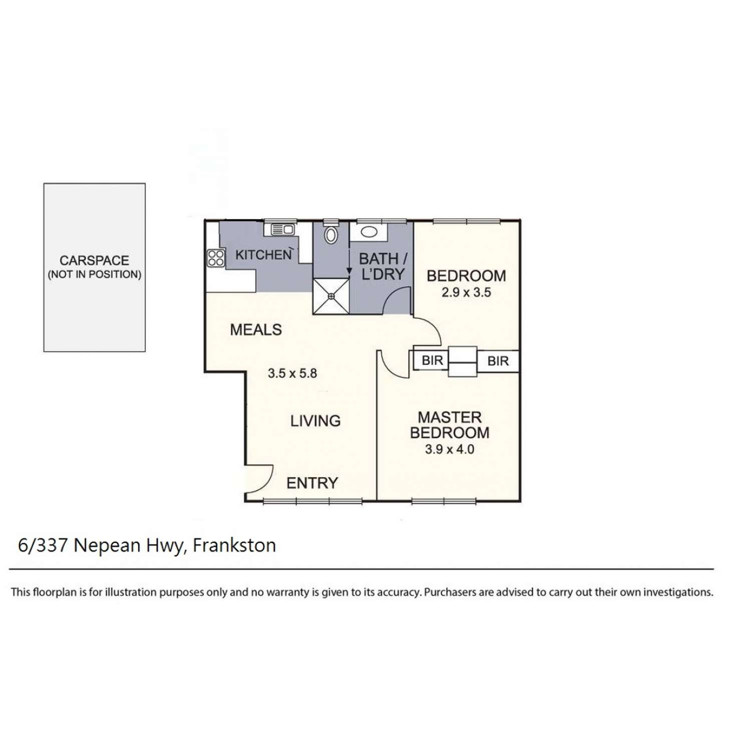 Floorplan of Homely apartment listing, 6/337 Nepean Highway, Frankston VIC 3199