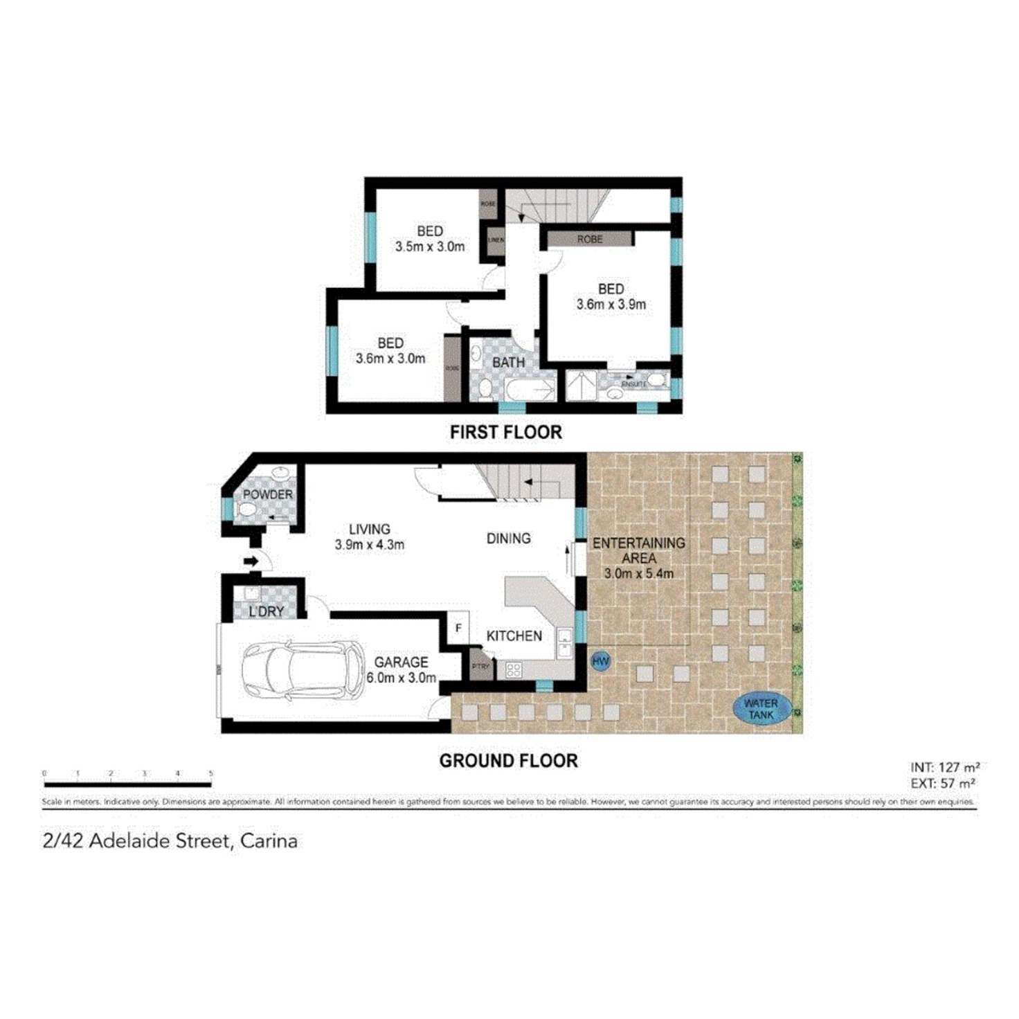 Floorplan of Homely townhouse listing, 2/42 Adelaide Street, Carina QLD 4152