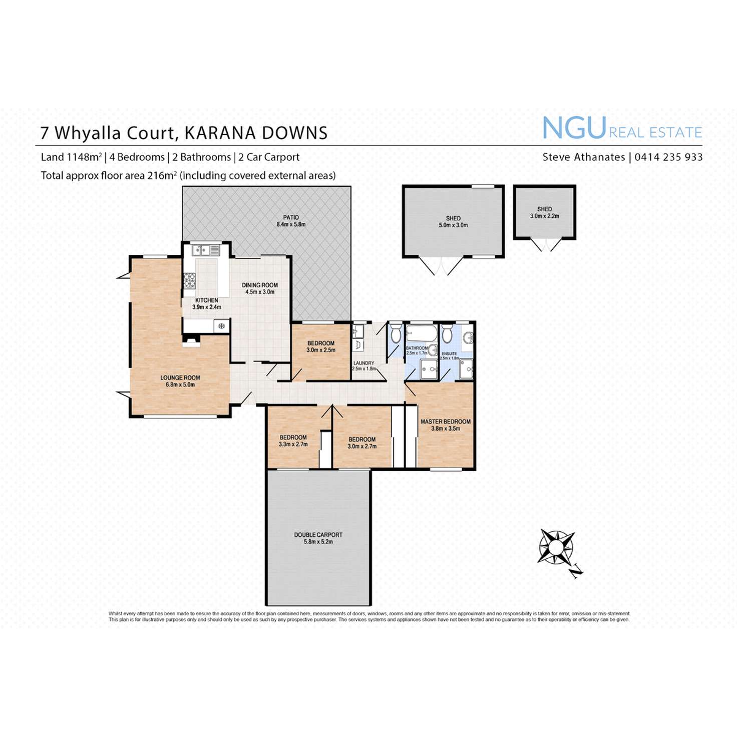 Floorplan of Homely house listing, 7 Whyalla Court, Karana Downs QLD 4306