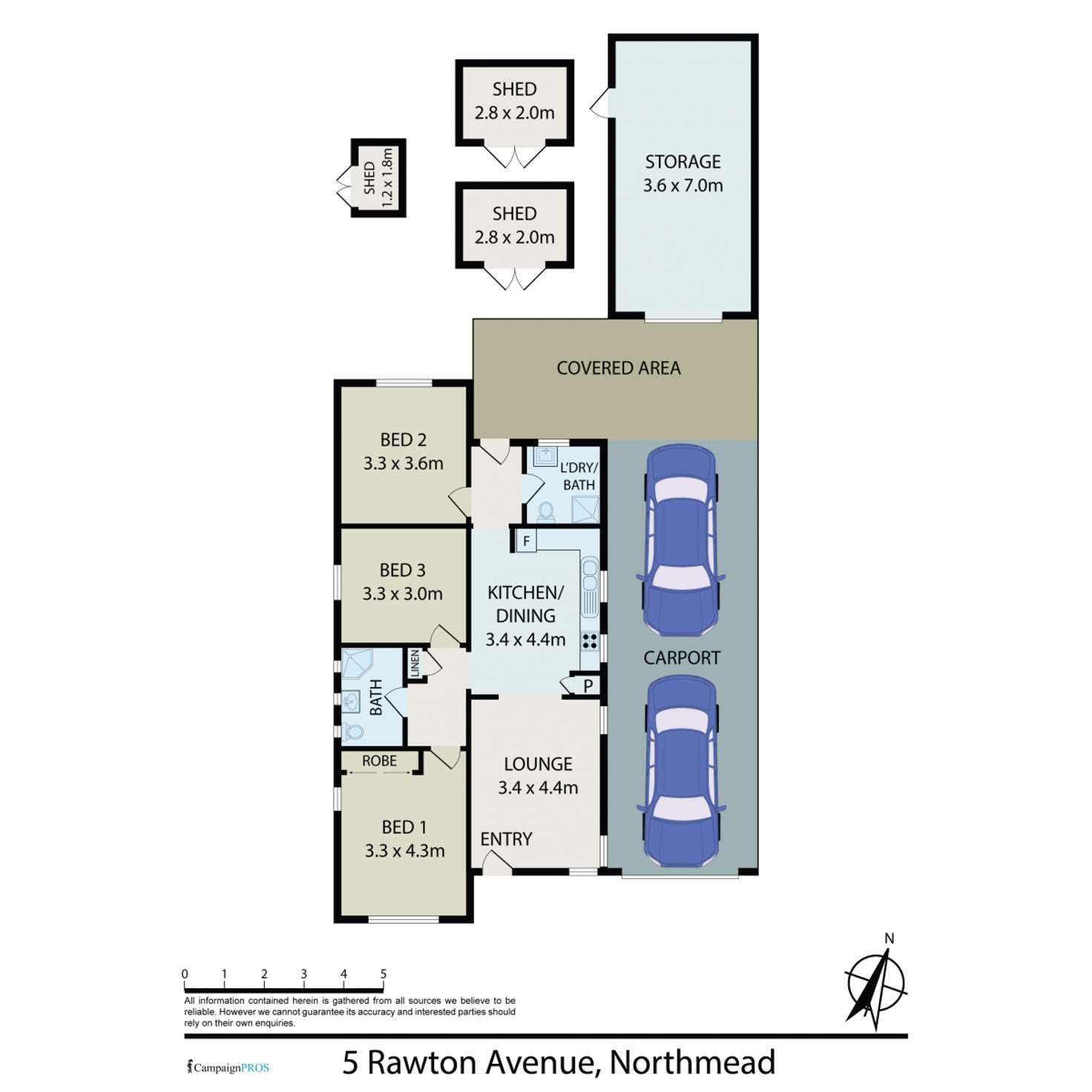 Floorplan of Homely house listing, 5 Rawton Avenue, Northmead NSW 2152