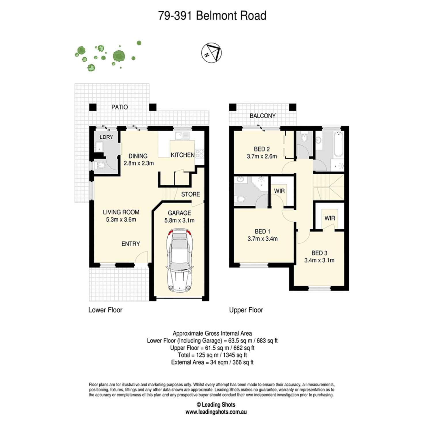Floorplan of Homely townhouse listing, 79/391 Belmont Road, Belmont QLD 4153