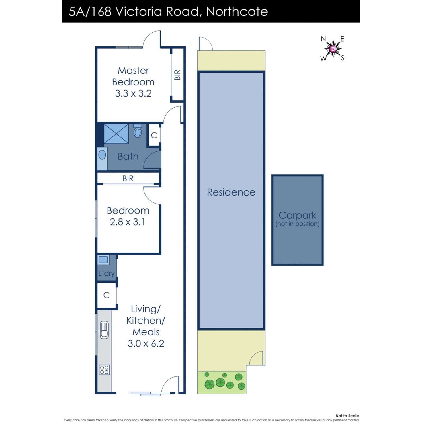 Floorplan of Homely unit listing, 5A/168 Victoria Road, Northcote VIC 3070