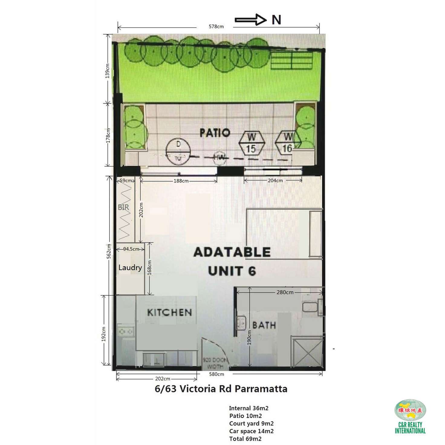 Floorplan of Homely unit listing, 6/63 Victoria Road, Parramatta NSW 2150