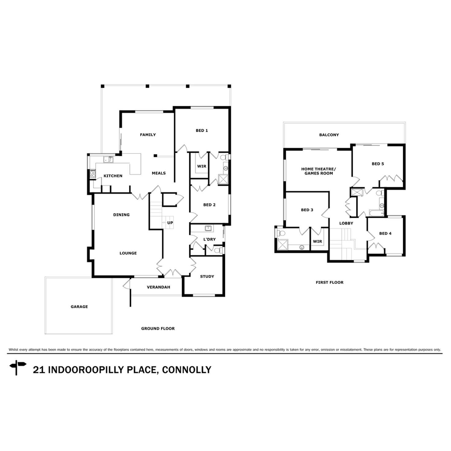 Floorplan of Homely house listing, 21 Indooroopilly Place, Connolly WA 6027