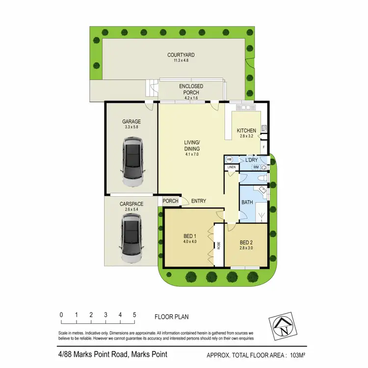 Floorplan of Homely villa listing, 4/88 Marks Point Road, Marks Point NSW 2280