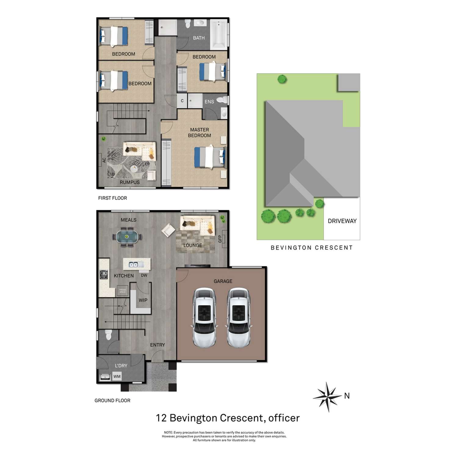 Floorplan of Homely house listing, 12 Bevington Crescent, Officer VIC 3809