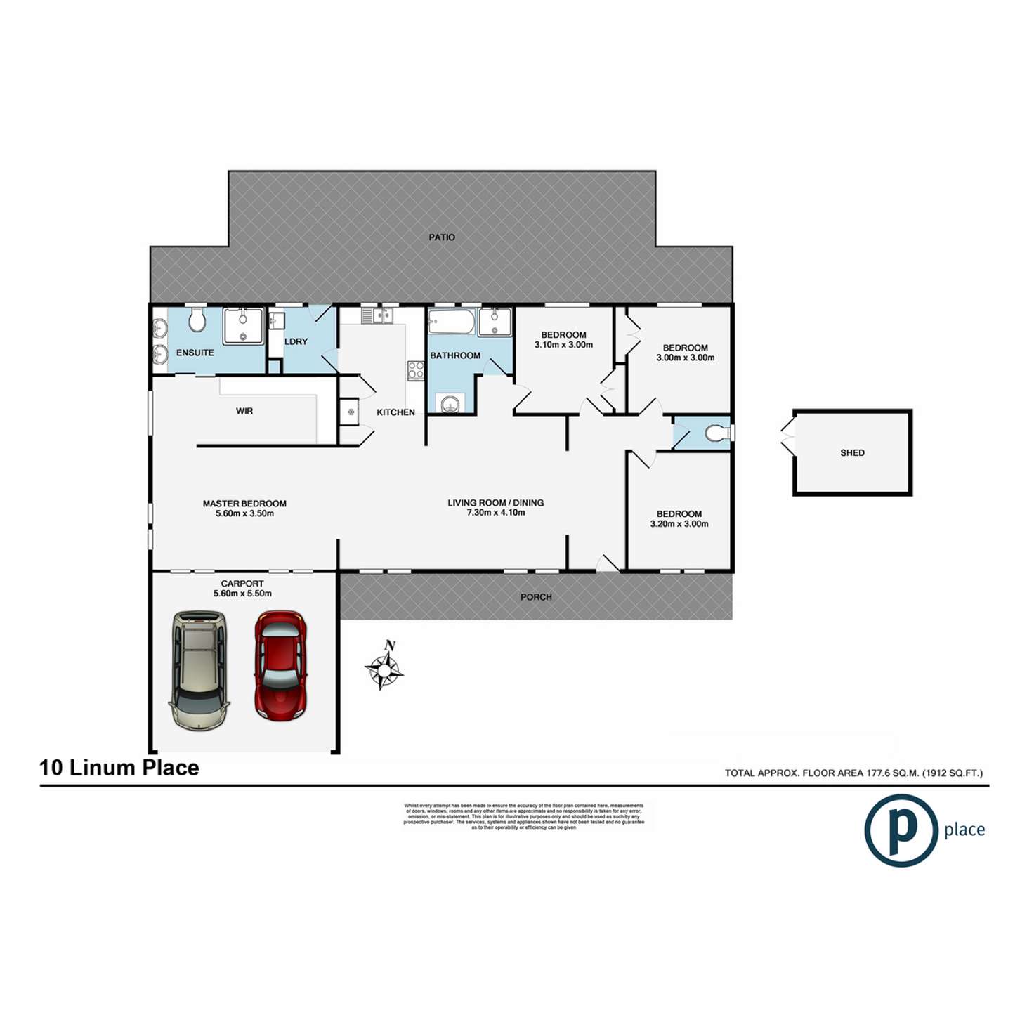 Floorplan of Homely house listing, 10 Linum Place, Bellbowrie QLD 4070