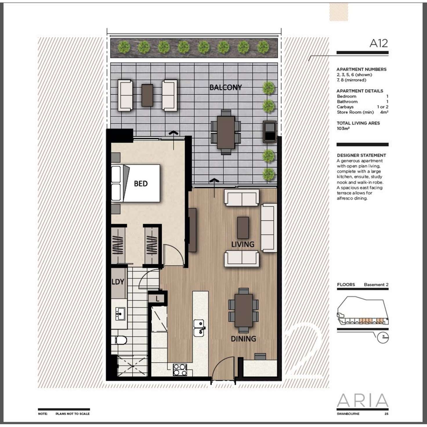 Floorplan of Homely apartment listing, 5/2 Milyarm Rise, Swanbourne WA 6010