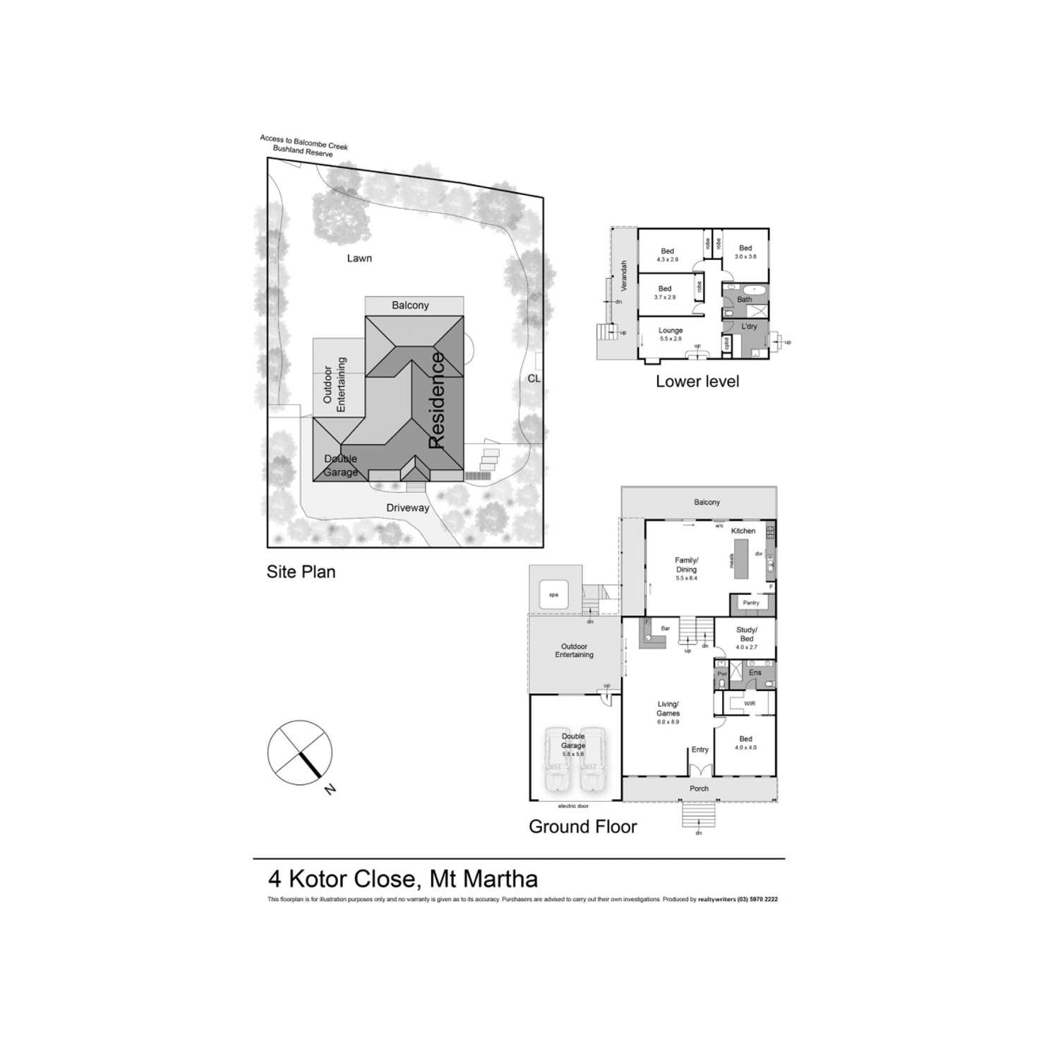 Floorplan of Homely house listing, 4 Kotor Close, Mount Martha VIC 3934
