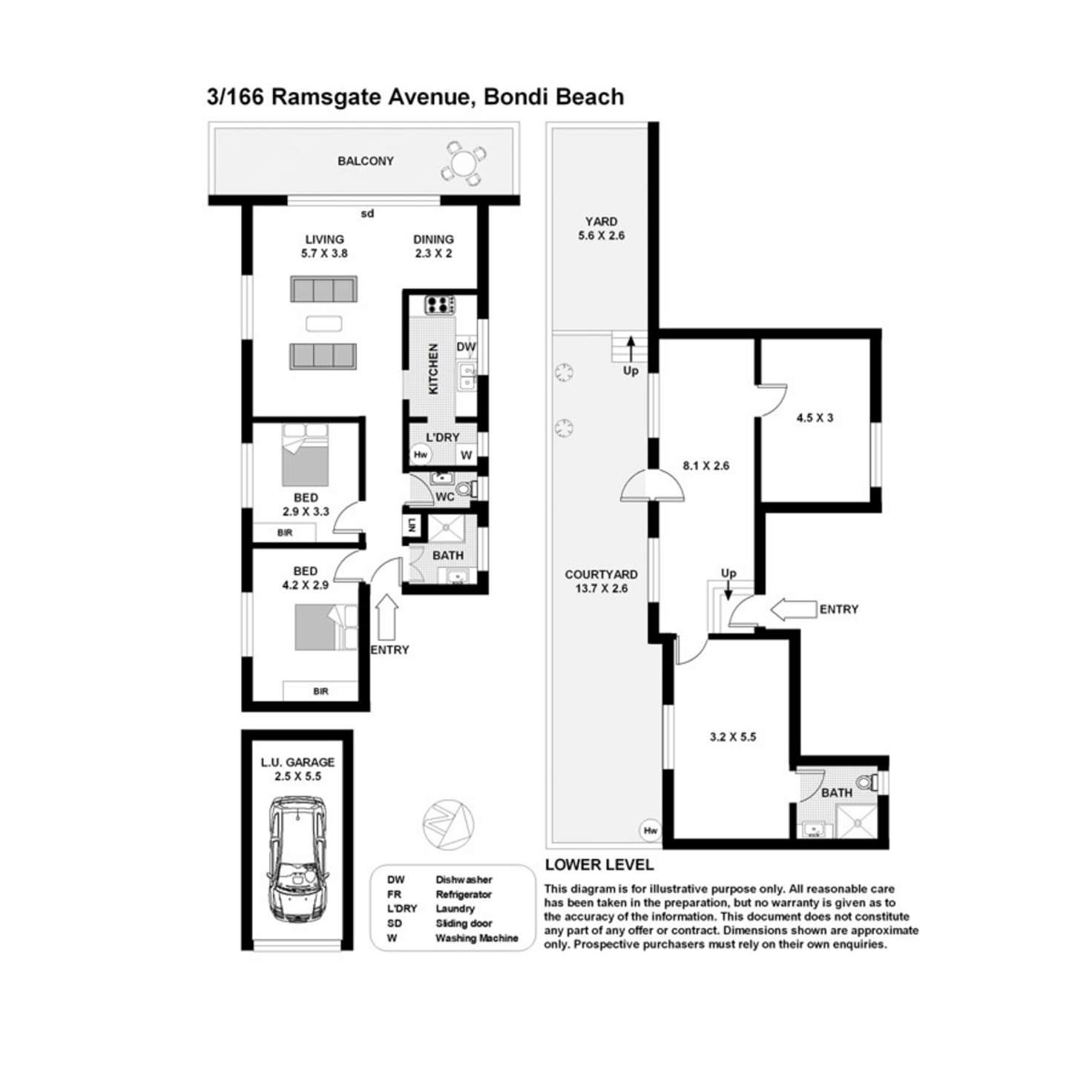 Floorplan of Homely apartment listing, 3/166 Ramsgate Avenue, Bondi NSW 2026