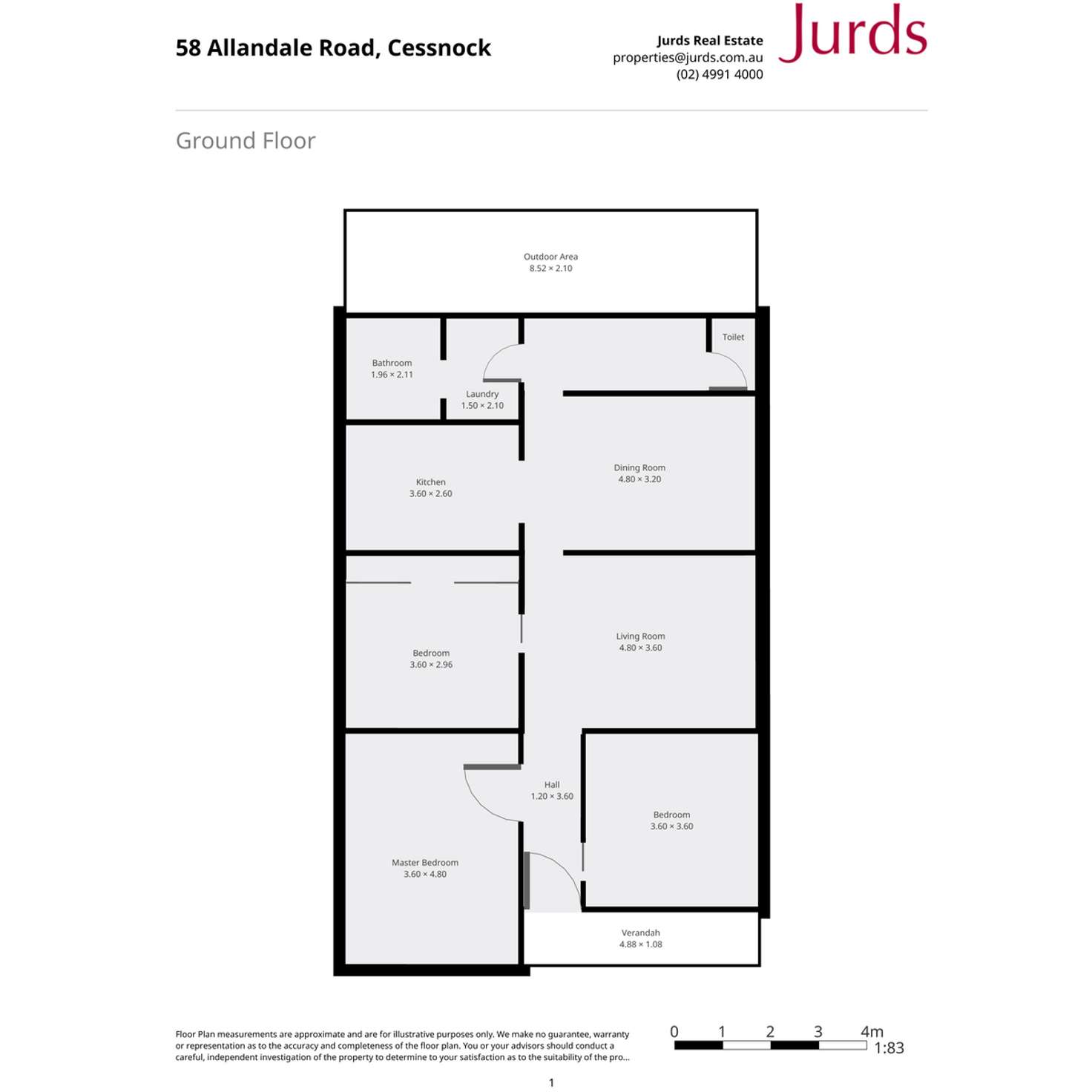 Floorplan of Homely house listing, 58 Allandale Road, Cessnock NSW 2325