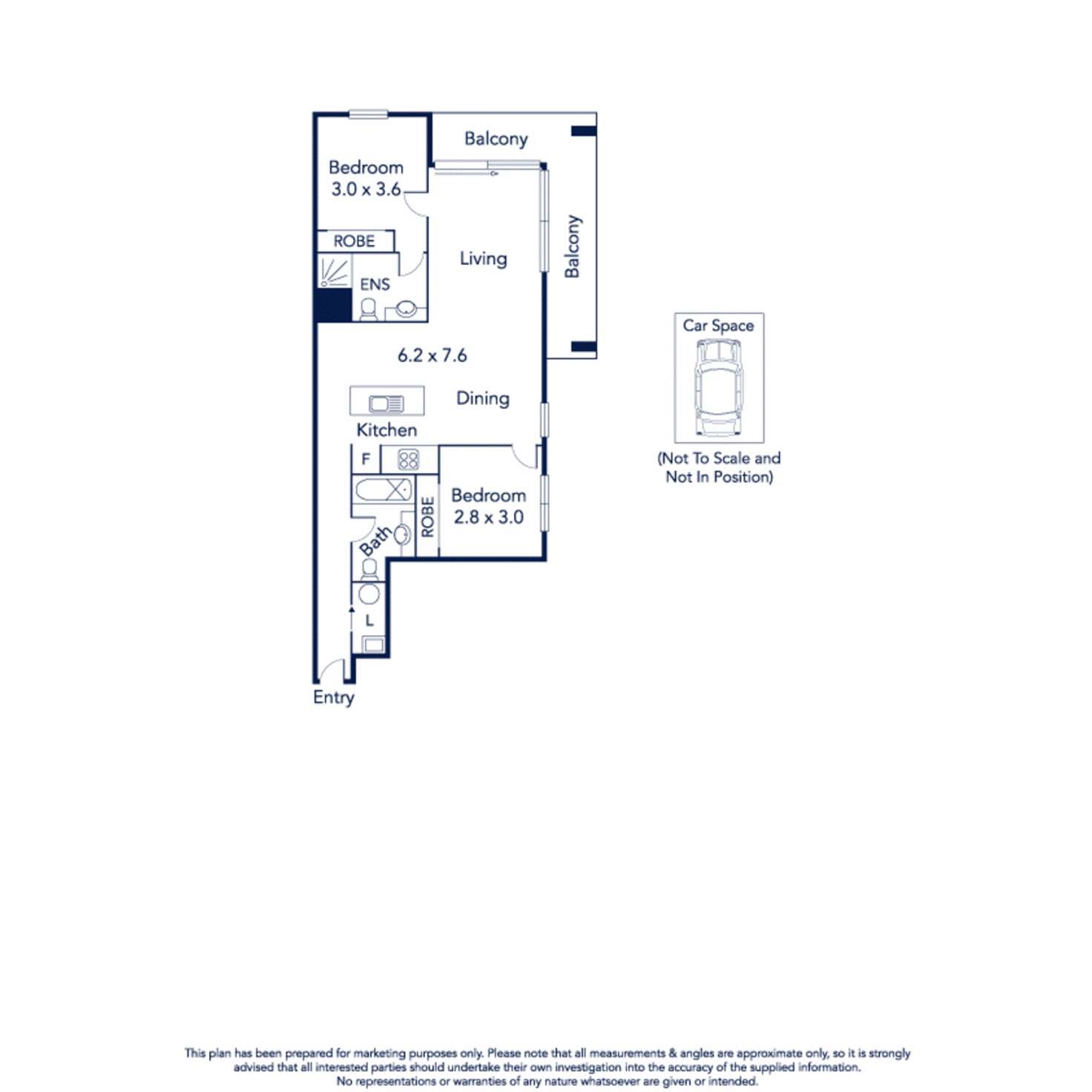 Floorplan of Homely apartment listing, 406/70 Speakmen Street, Kensington VIC 3031