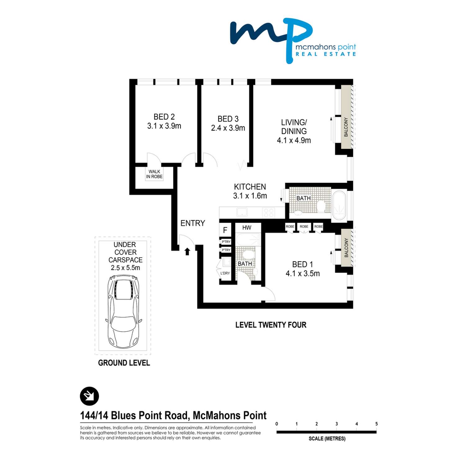 Floorplan of Homely apartment listing, 144/14 Blues Point Road, Mcmahons Point NSW 2060