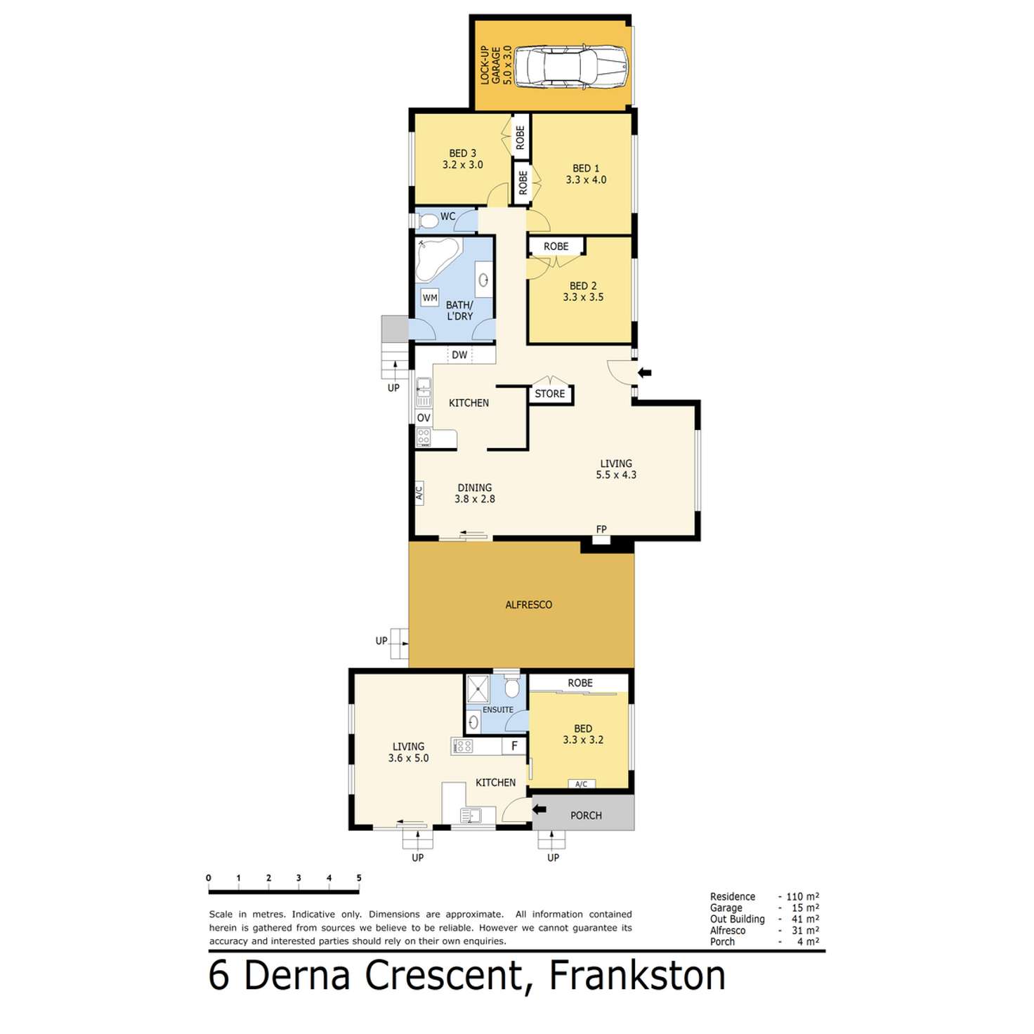 Floorplan of Homely house listing, 6 Derna Crescent, Frankston VIC 3199