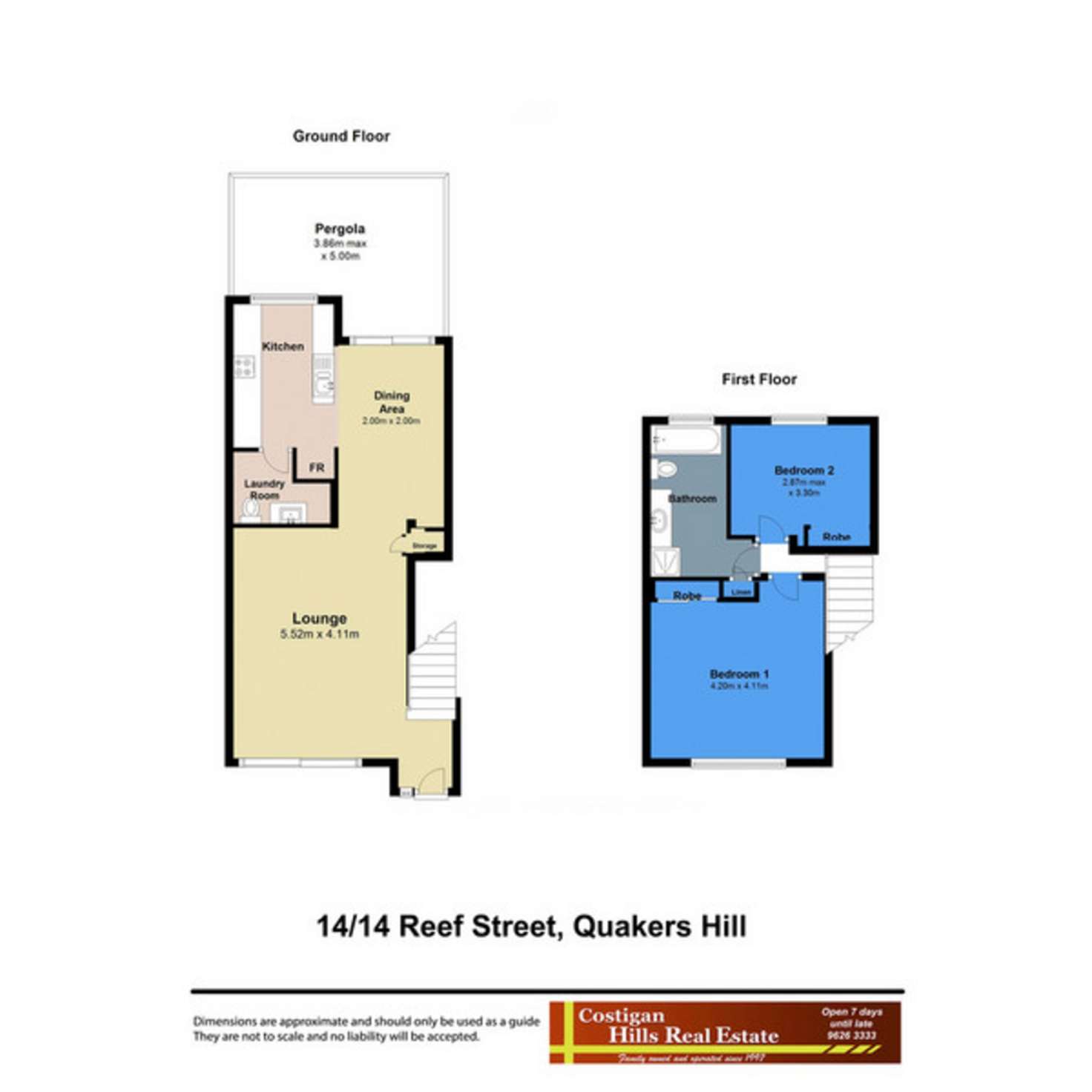 Floorplan of Homely townhouse listing, 14/14 Reef Street, Quakers Hill NSW 2763