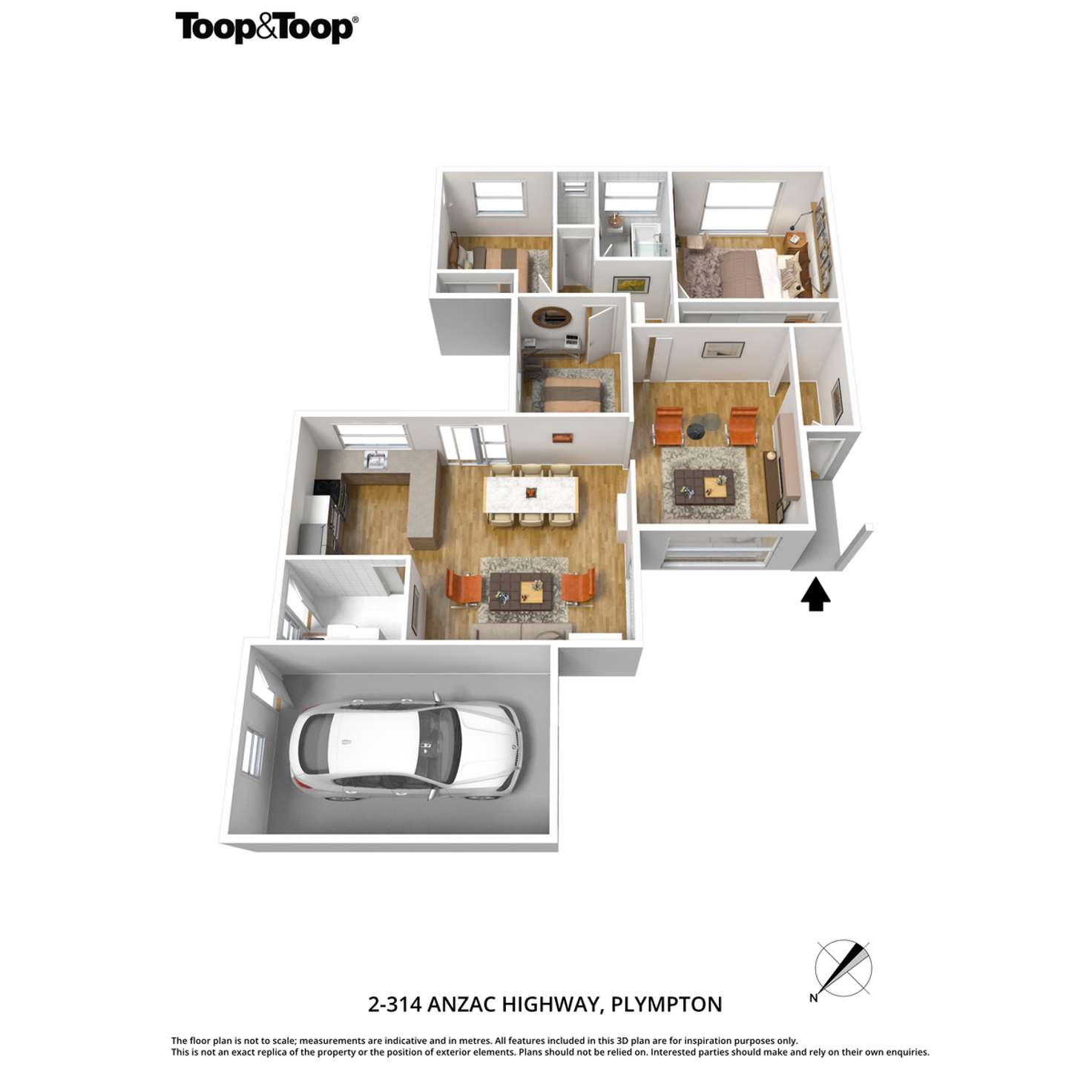 Floorplan of Homely unit listing, 2/314 Anzac Highway, Plympton SA 5038