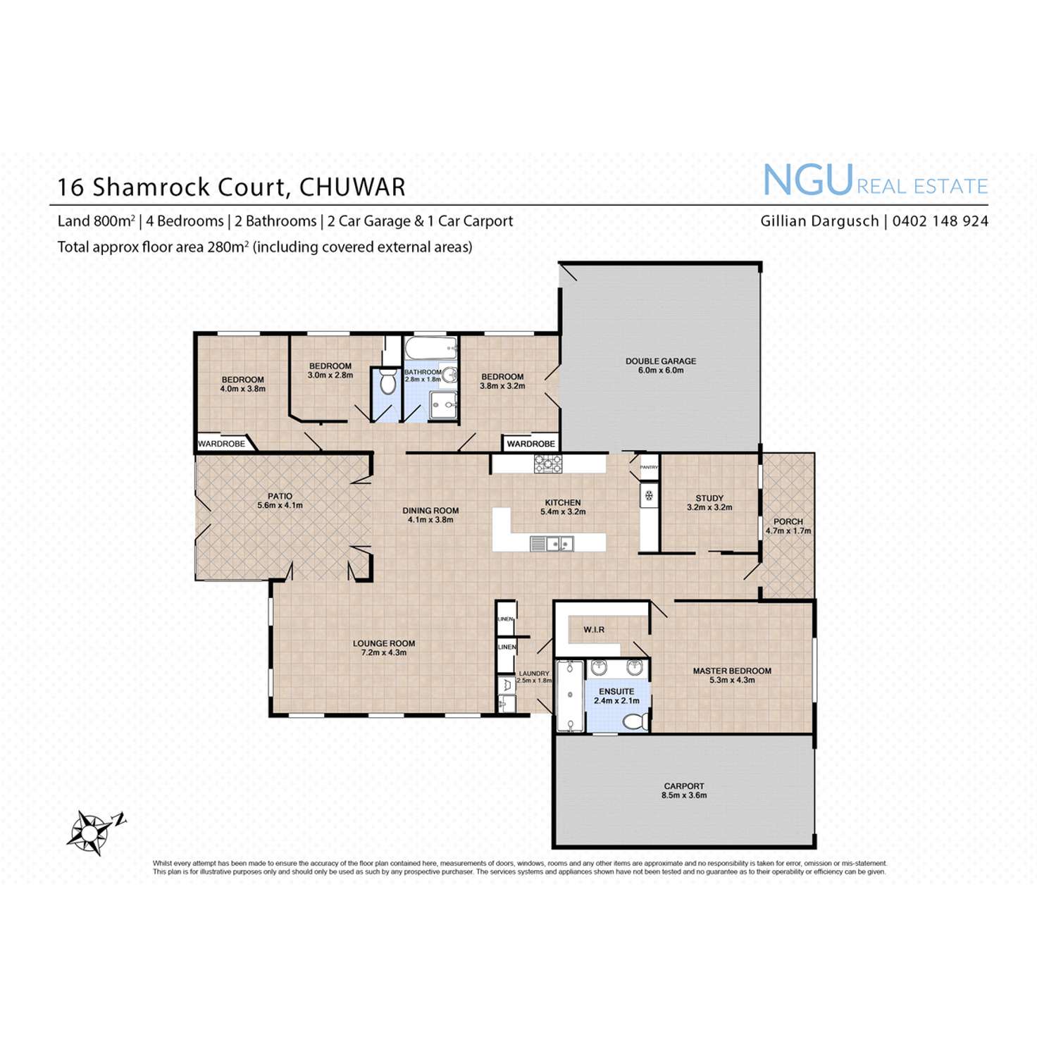 Floorplan of Homely house listing, 16 Shamrock Court, Chuwar QLD 4306