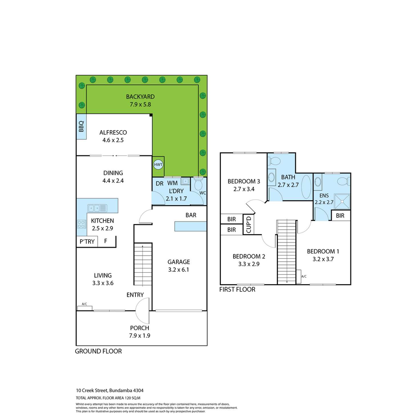 Floorplan of Homely townhouse listing, 18/10 Creek Street, Bundamba QLD 4304