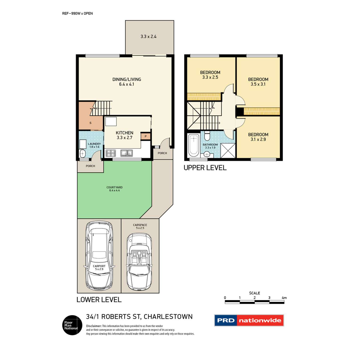 Floorplan of Homely unit listing, 34/1 Roberts Street, Charlestown NSW 2290
