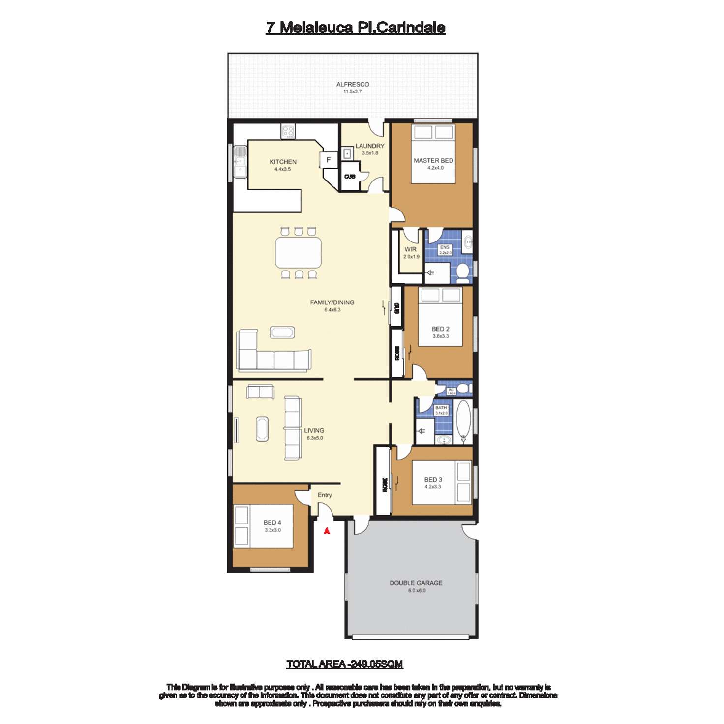 Floorplan of Homely house listing, 7 Melaleuca Place, Carindale QLD 4152