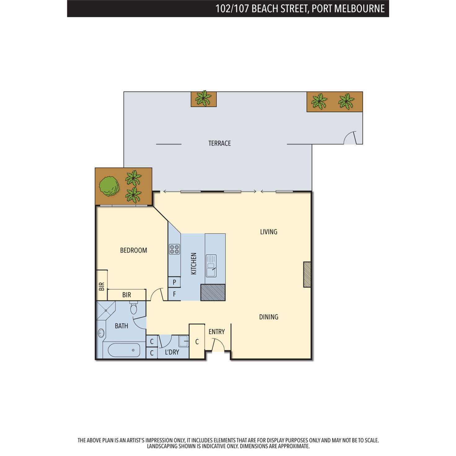 Floorplan of Homely apartment listing, 102/107 Beach Street, Port Melbourne VIC 3207