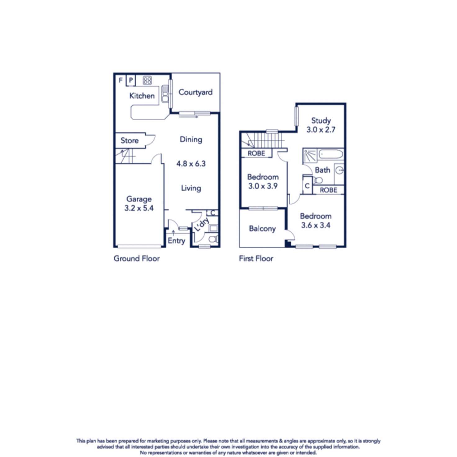 Floorplan of Homely townhouse listing, 19 Lincoln Mews, Kensington VIC 3031