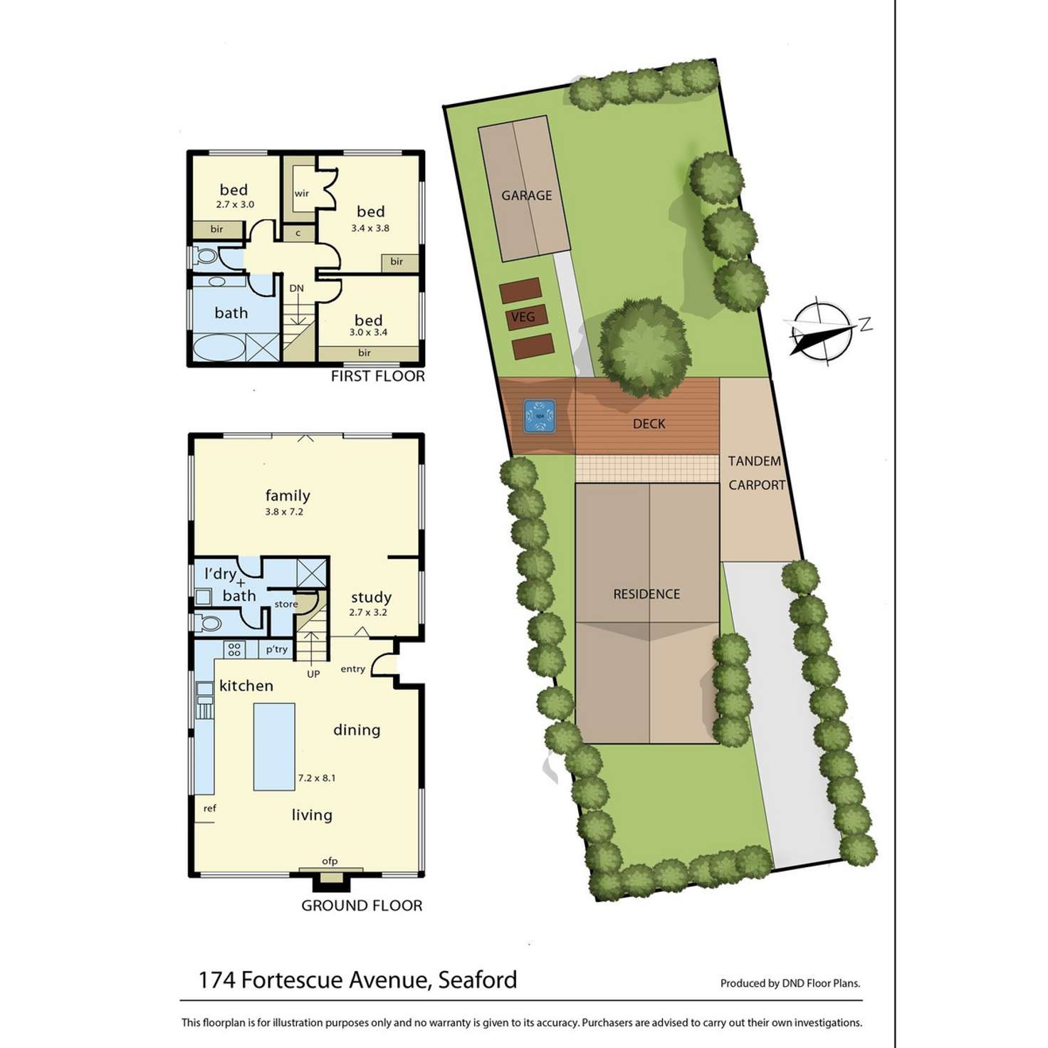 Floorplan of Homely house listing, 174 Fortescue Avenue, Seaford VIC 3198