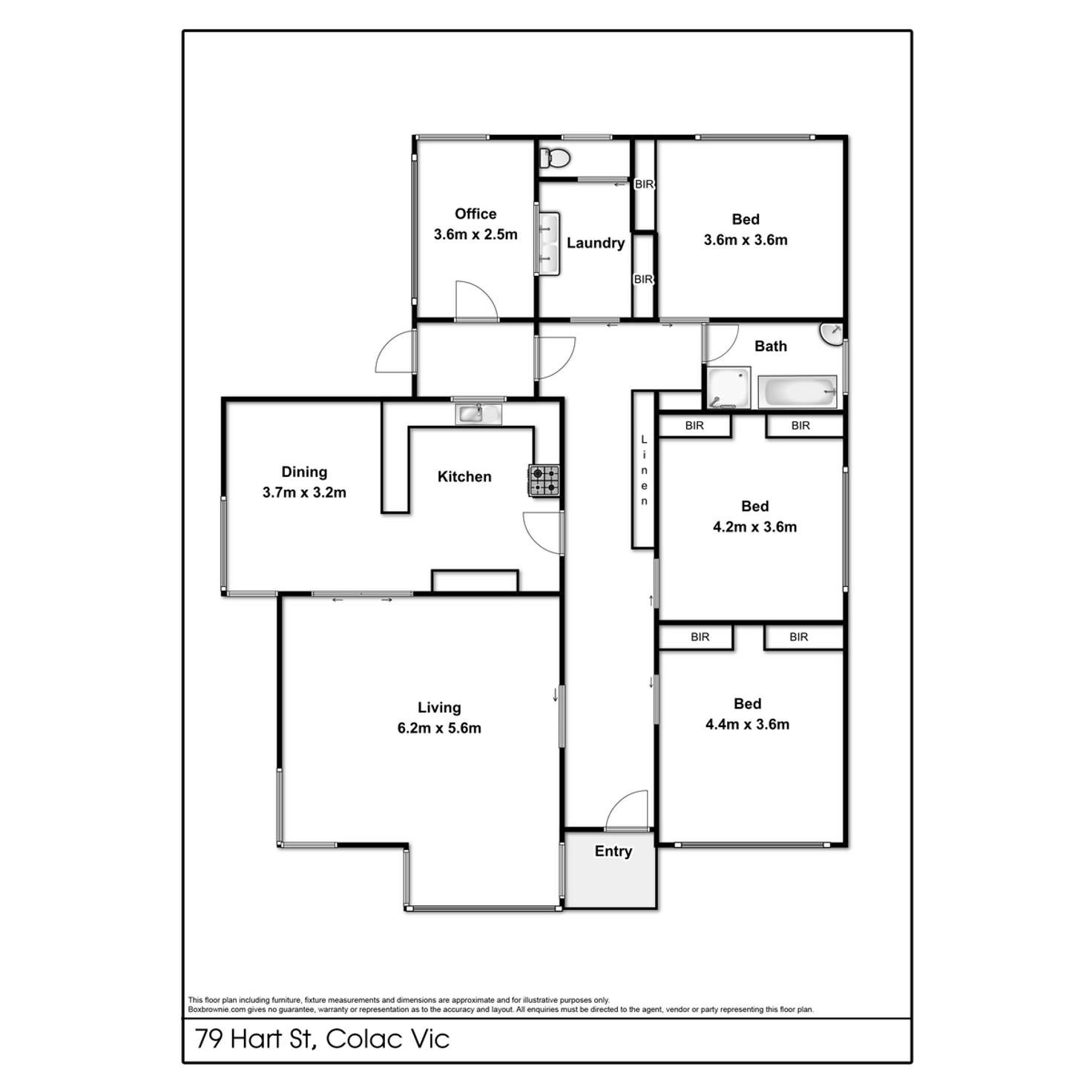 Floorplan of Homely house listing, 79 Hart Street, Colac VIC 3250