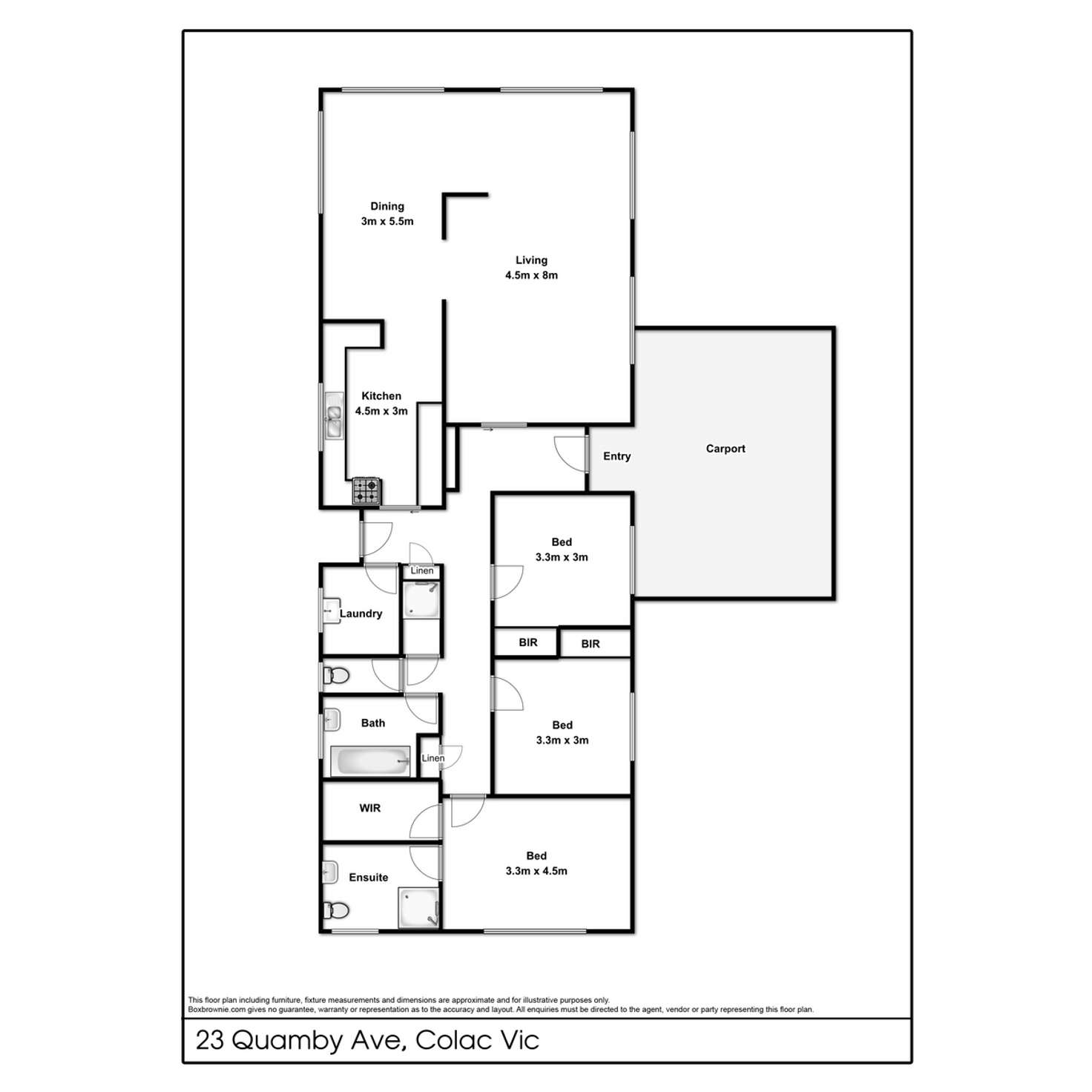 Floorplan of Homely house listing, 23 Quamby Avenue, Colac VIC 3250
