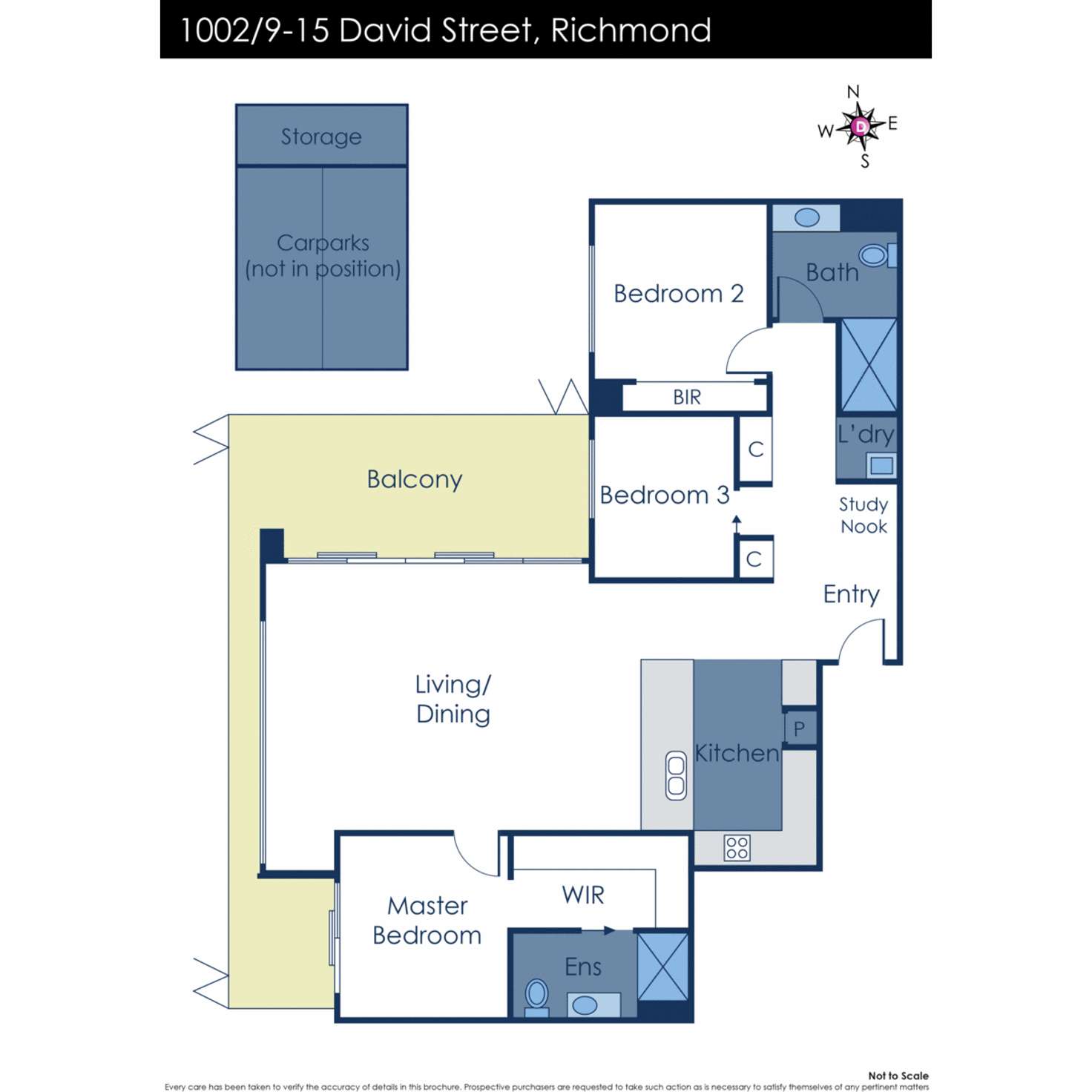 Floorplan of Homely apartment listing, 1002/9-15 David Street, Richmond VIC 3121