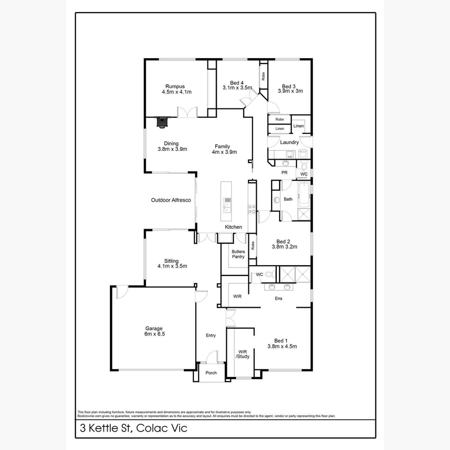 Floorplan of Homely house listing, 3 Kettle Street, Colac VIC 3250