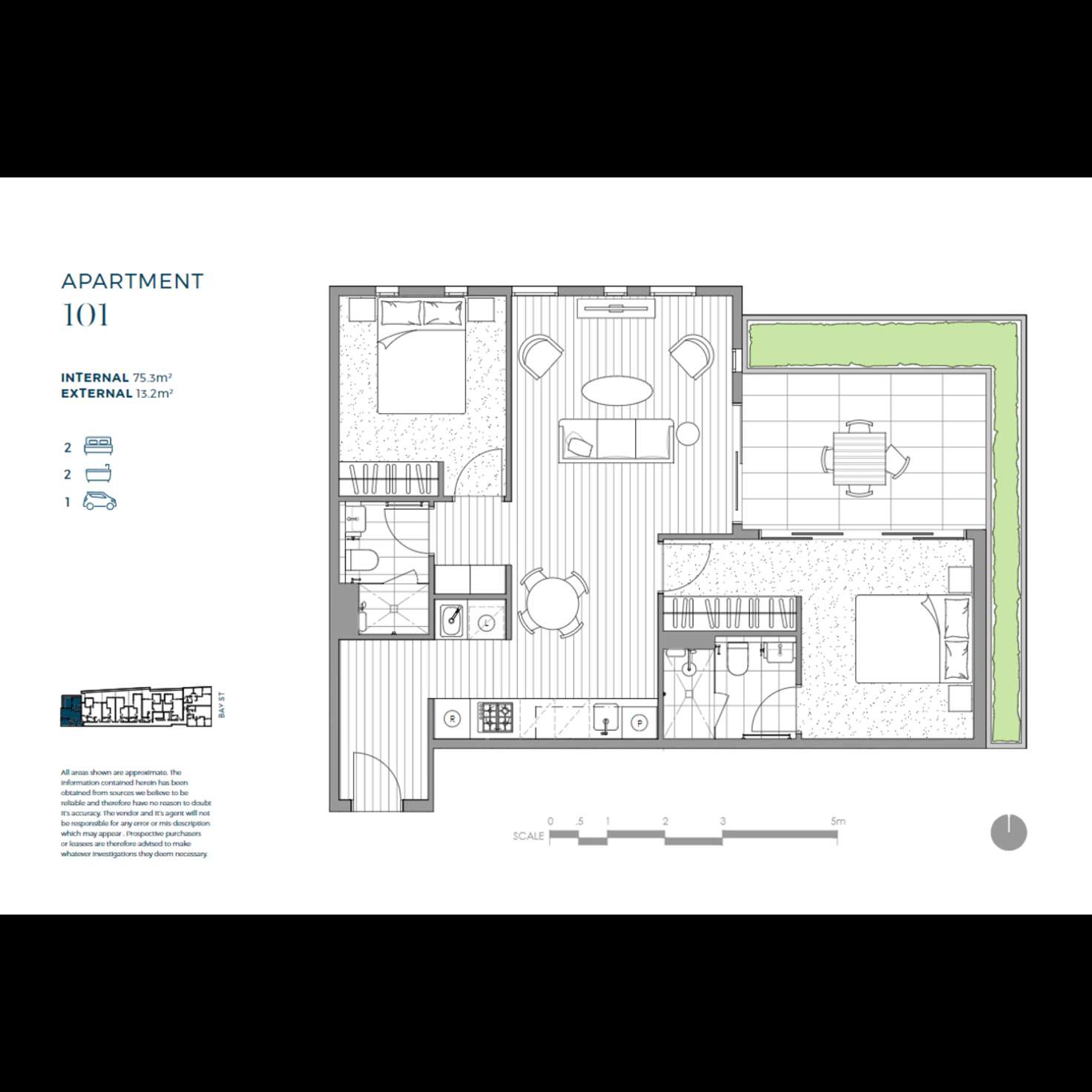 Floorplan of Homely apartment listing, 101/439 Bay Street, Brighton VIC 3186