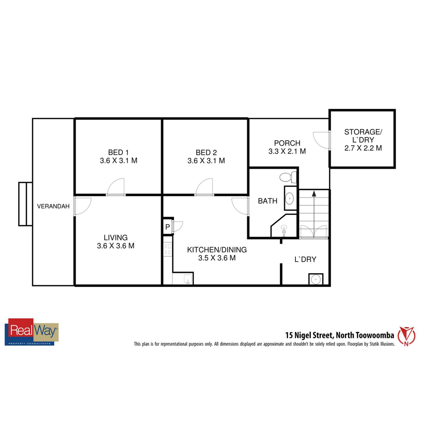 Floorplan of Homely house listing, 15 Nigel Street, North Toowoomba QLD 4350