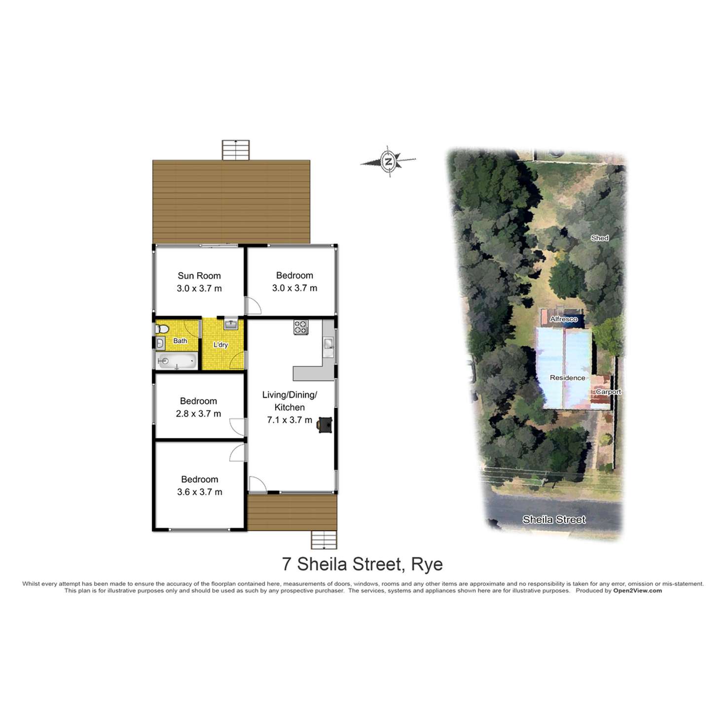 Floorplan of Homely house listing, 7 Sheila Street, Rye VIC 3941