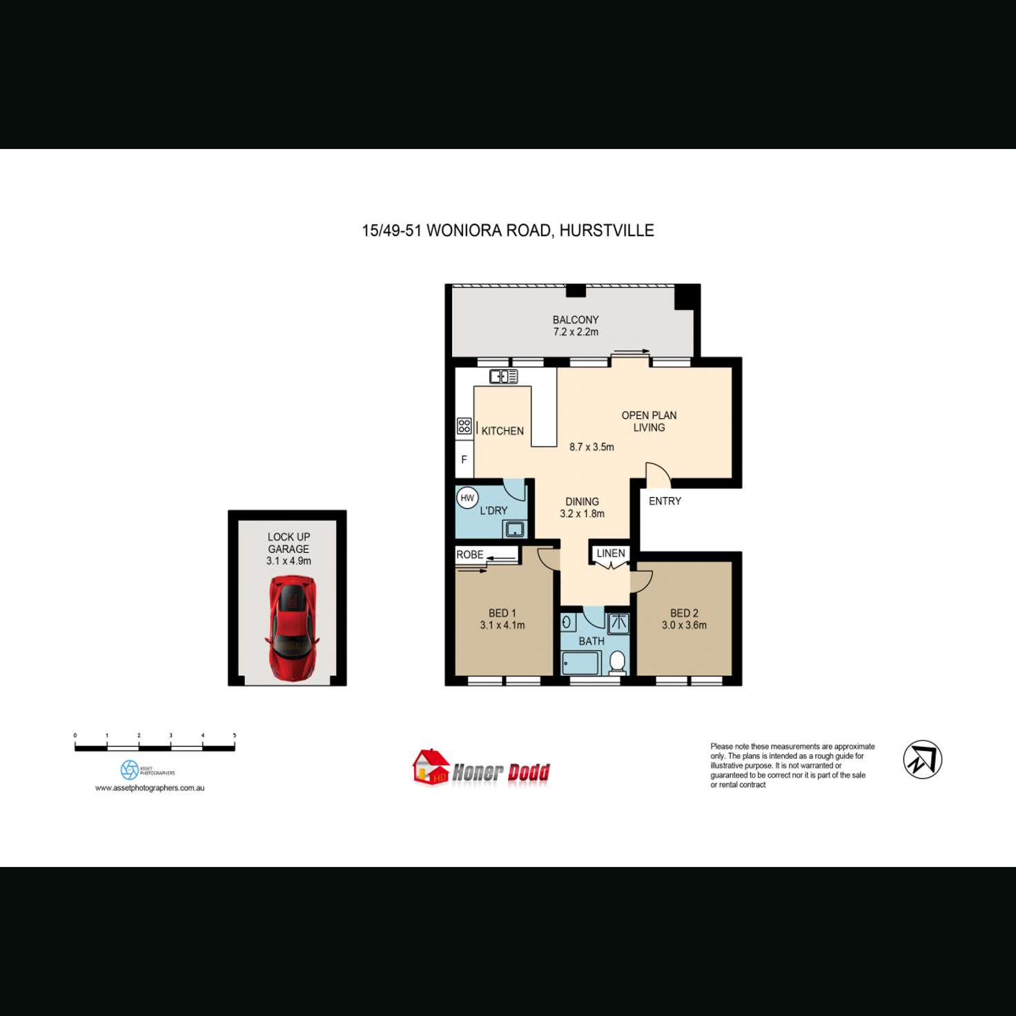 Floorplan of Homely apartment listing, 16/49-51 Woniora Road, Hurstville NSW 2220