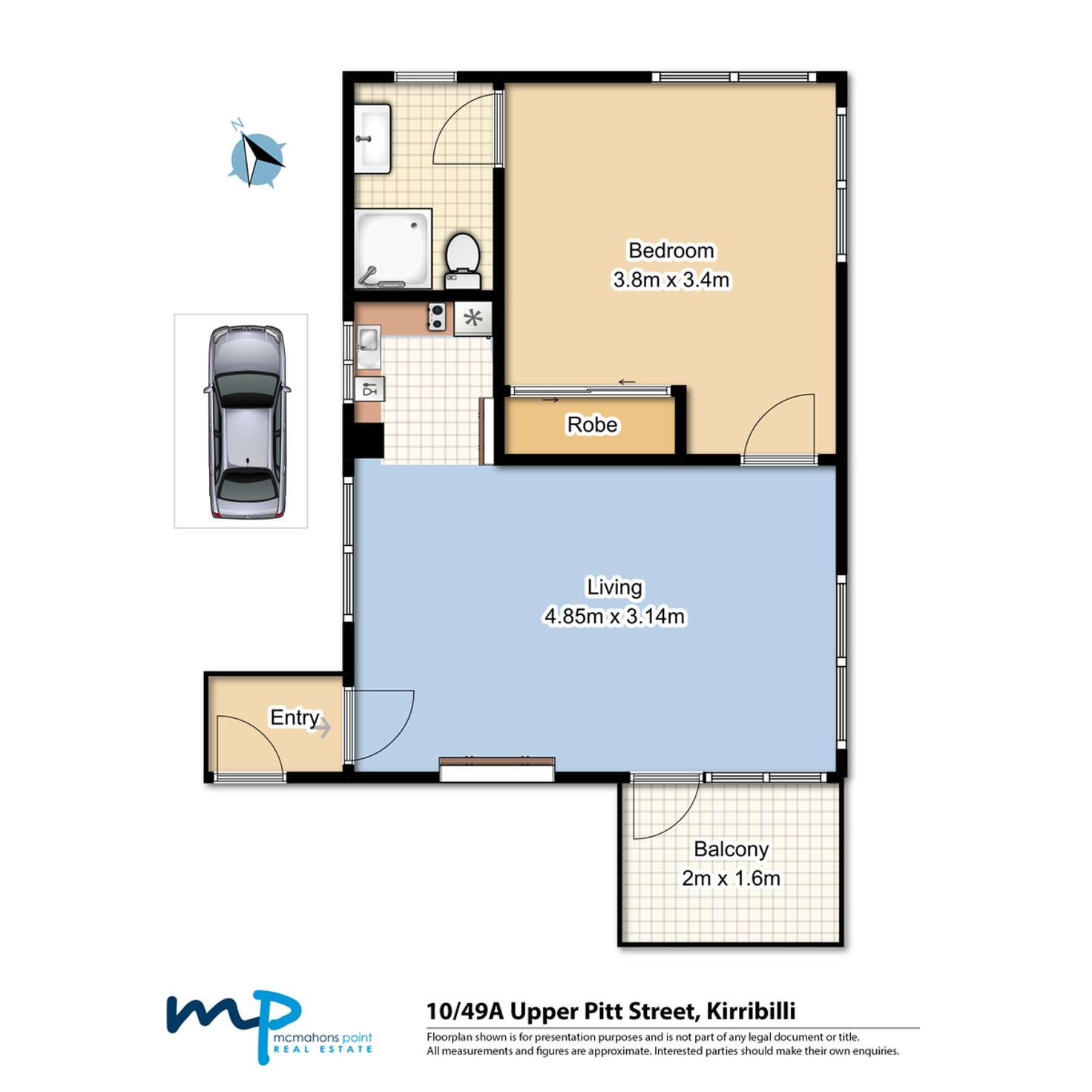 Floorplan of Homely apartment listing, Apt/49A Upper Pitt Street, Kirribilli NSW 2061