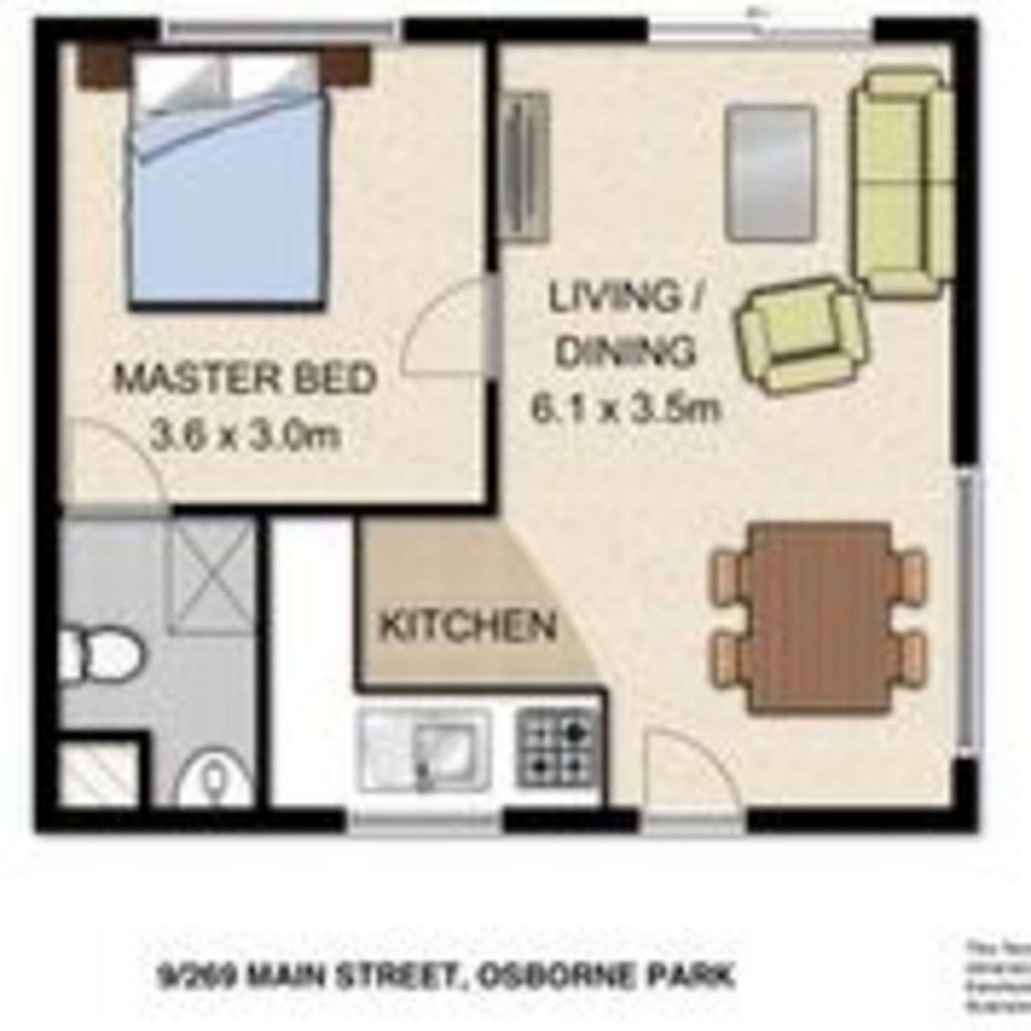 Floorplan of Homely apartment listing, 9/269 Main Street, Osborne Park WA 6017