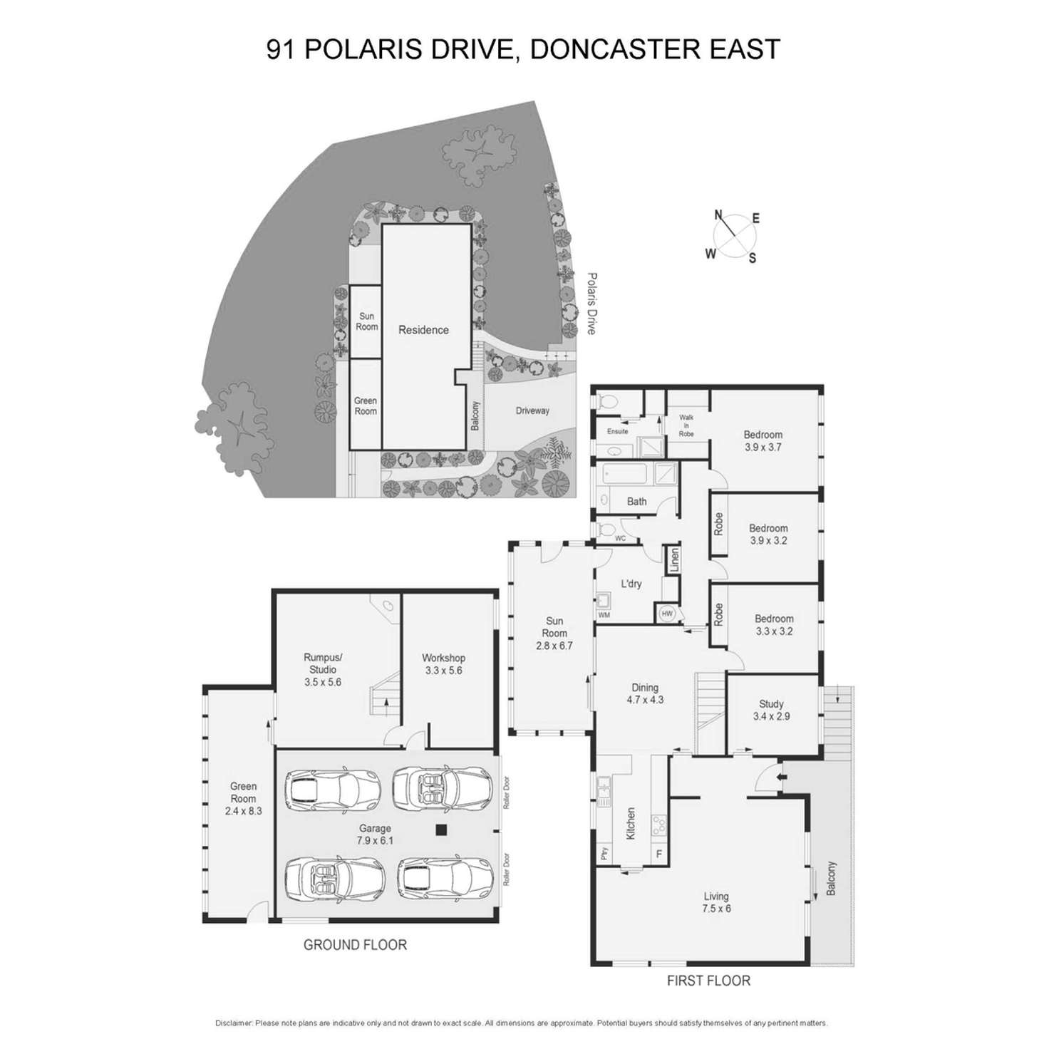 Floorplan of Homely house listing, 91 Polaris Drive, Doncaster East VIC 3109