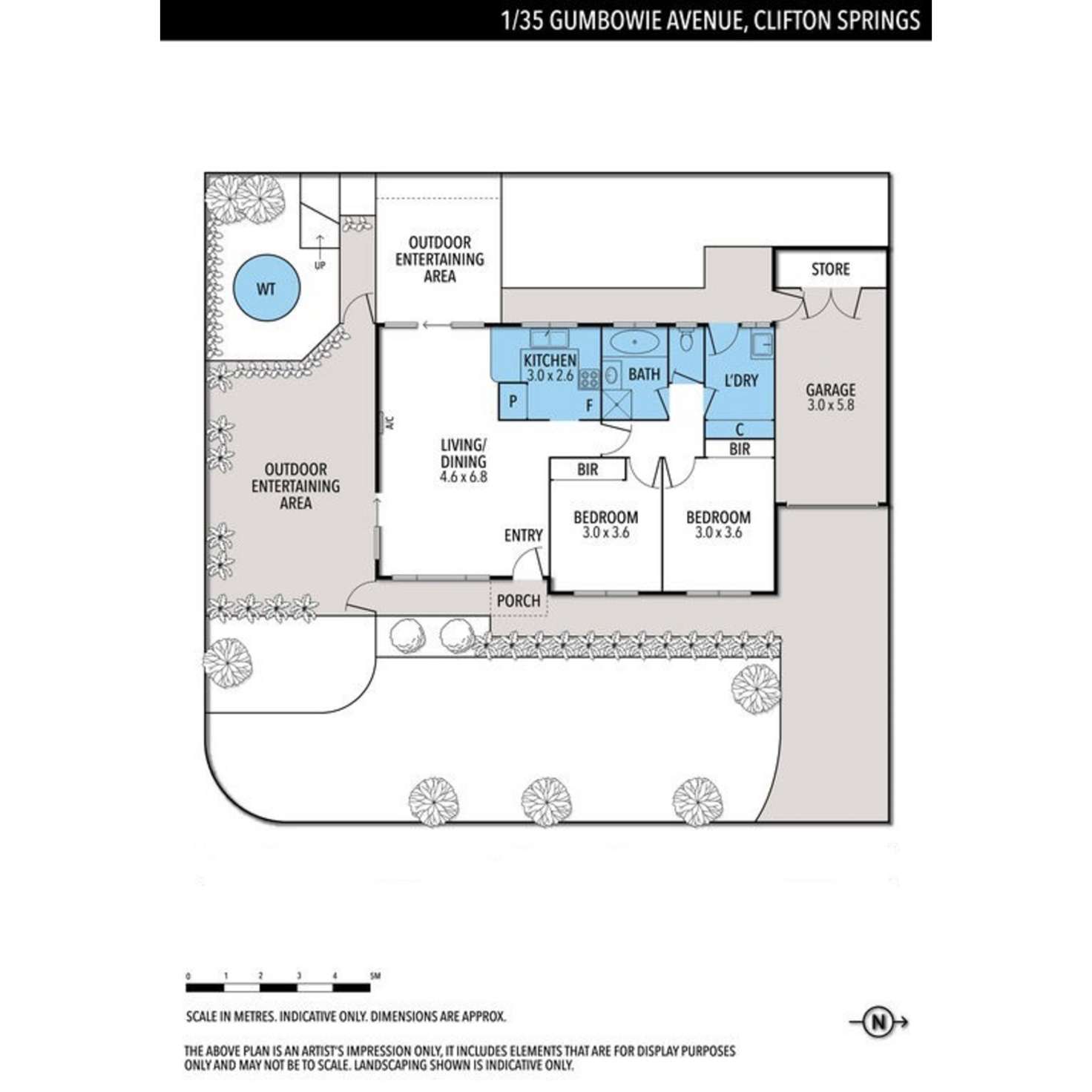 Floorplan of Homely townhouse listing, 1/35 Gumbowie Avenue, Clifton Springs VIC 3222