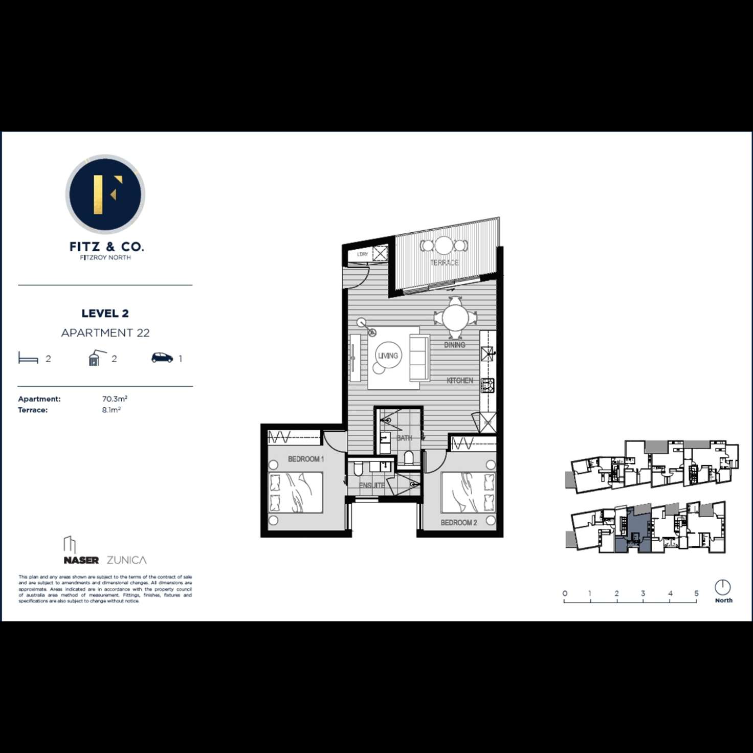 Floorplan of Homely apartment listing, 202/22 Nicholson Street, Fitzroy North VIC 3068